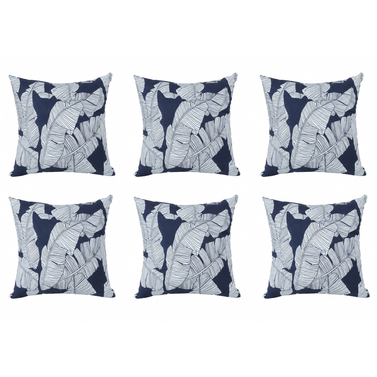 6 Pack Outdoor Pillow Covers - 18x18 Inch Water-Repellent Fabric