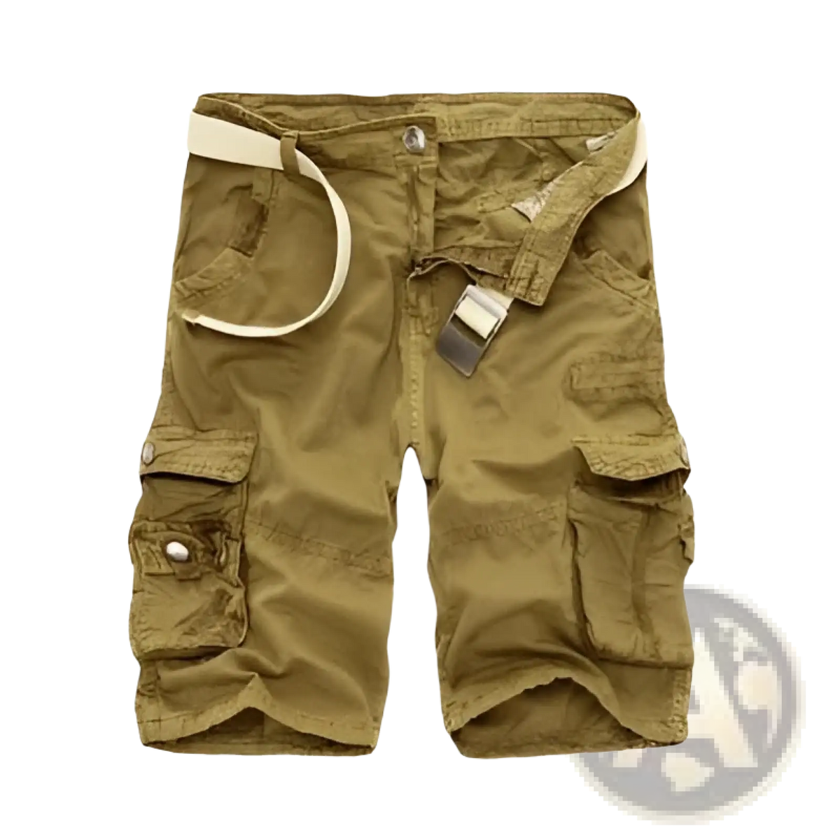 Camouflage Cargo Shorts Multi Pocket Belted Men