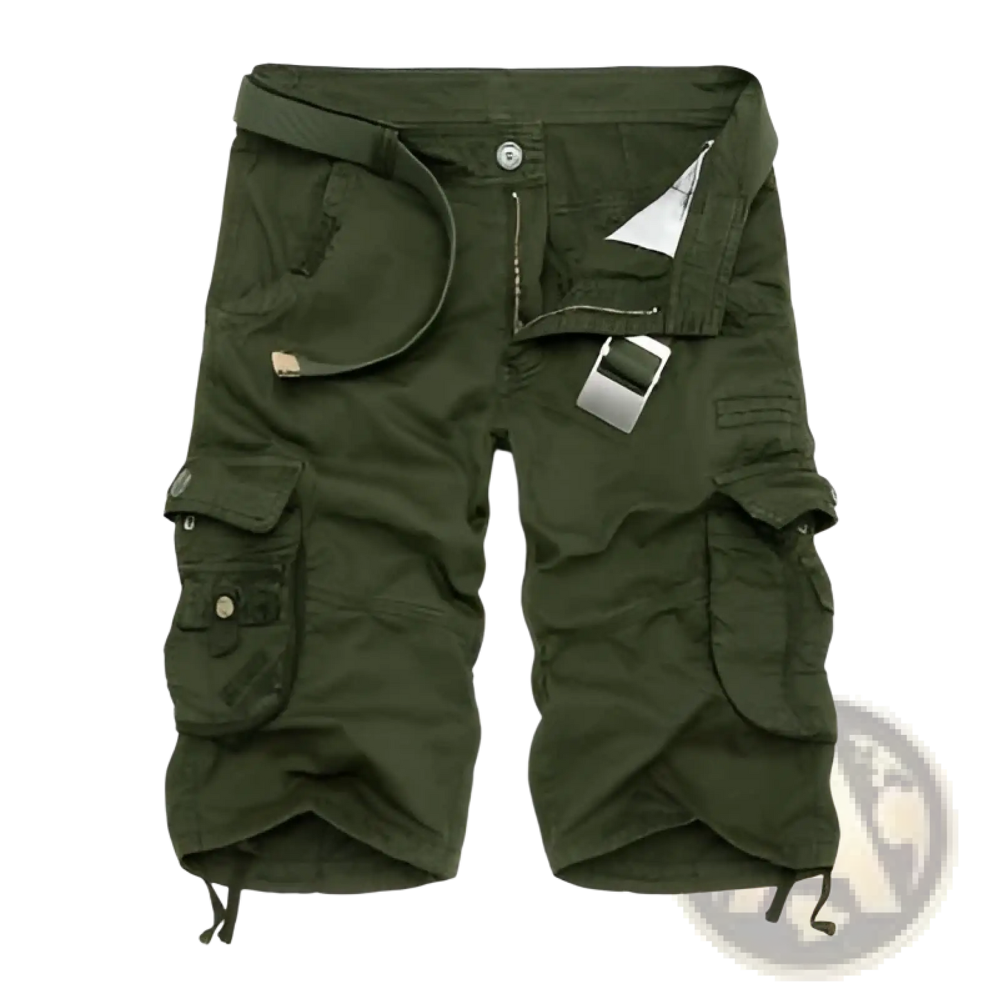 Camouflage Cargo Shorts Multi Pocket Belted Men