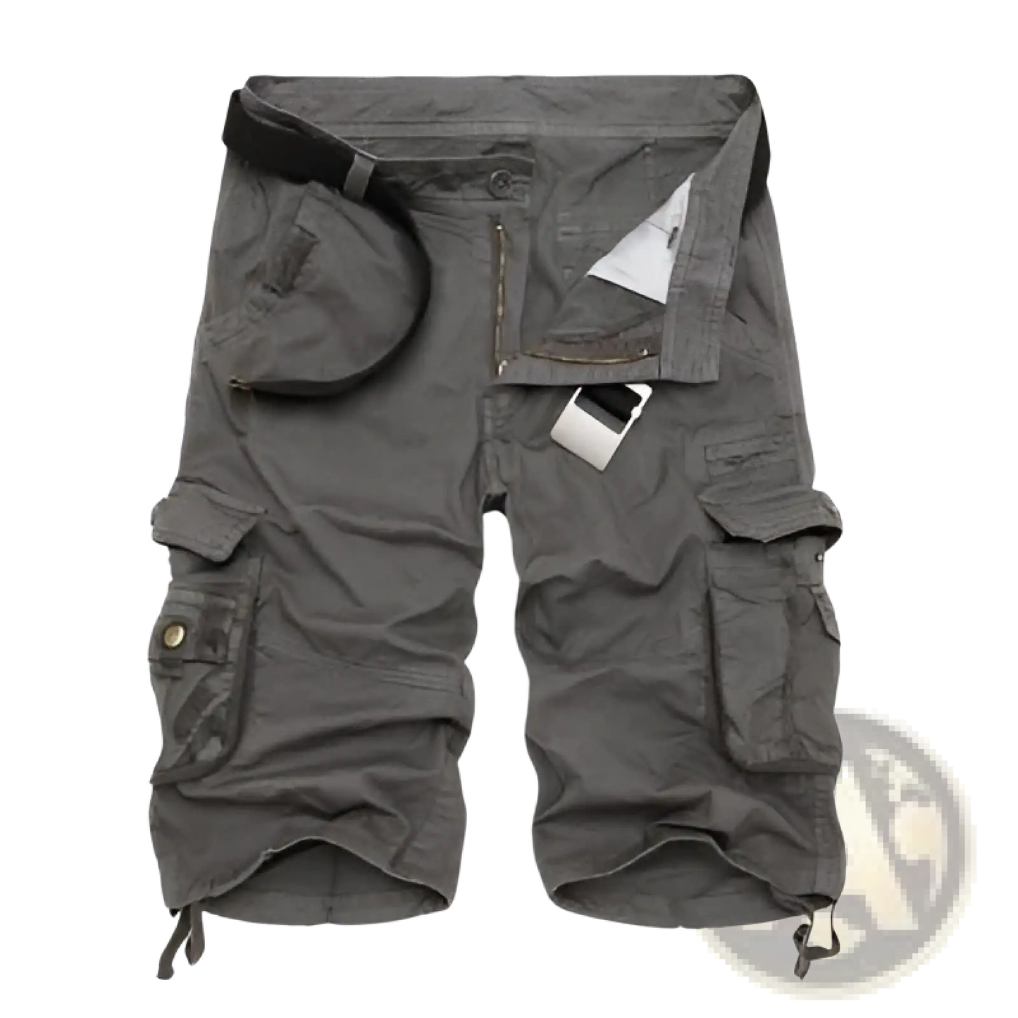 Camouflage Cargo Shorts Multi Pocket Belted Men