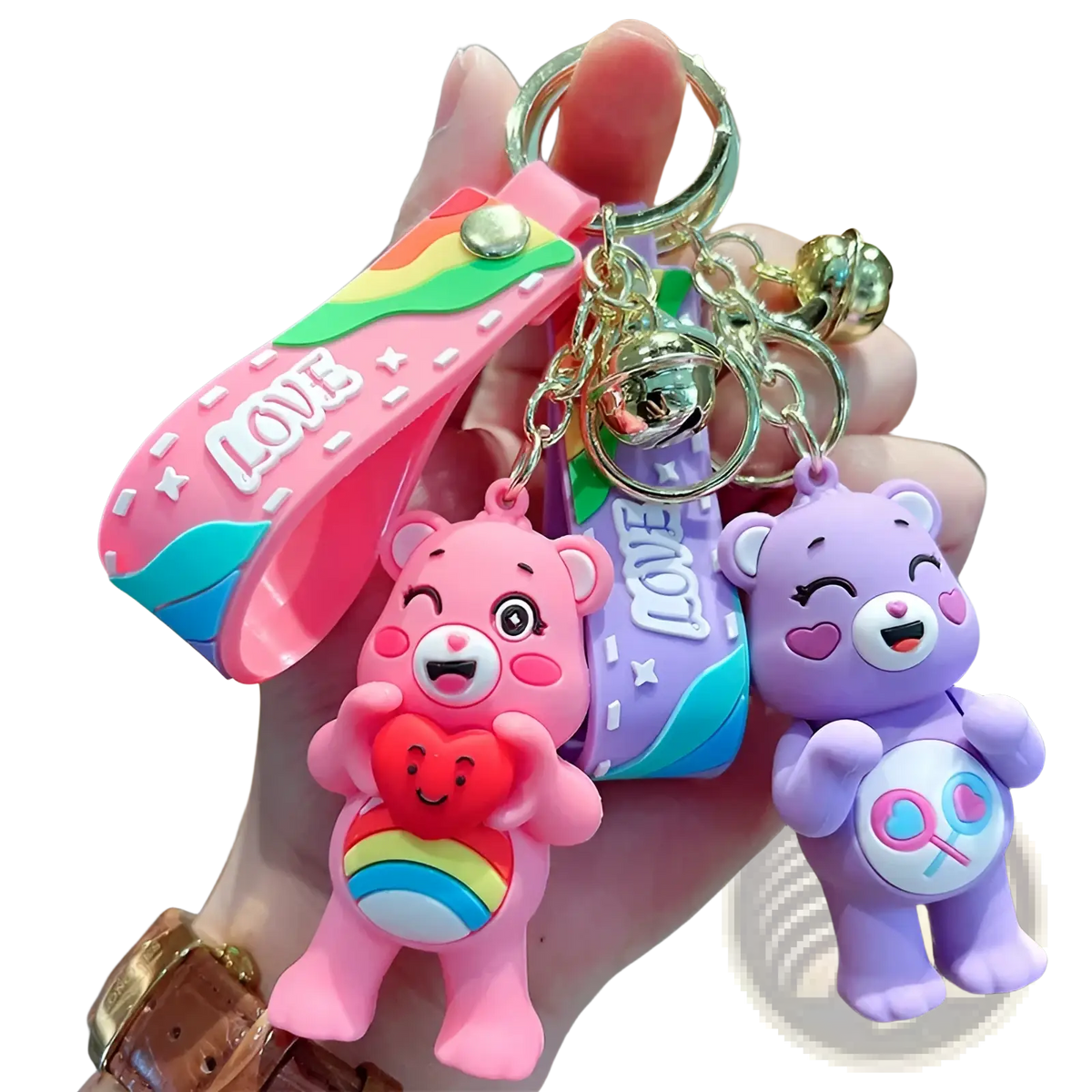 Care Bears Silicone Cartoon Keychain Backpack Pendant
