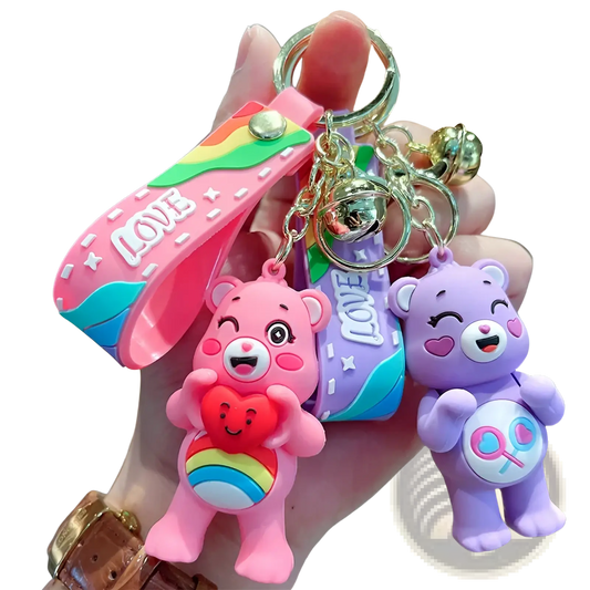 Care Bears Silicone Cartoon Keychain Backpack Pendant