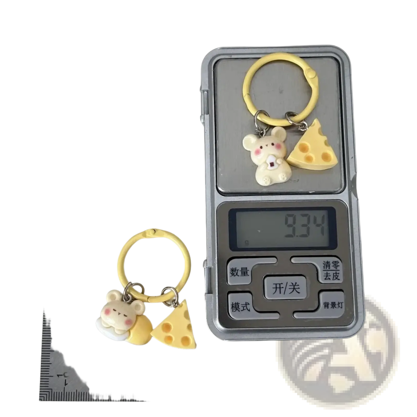 Cheese Mouse Cartoon Keychain Kawaii Bag Charm