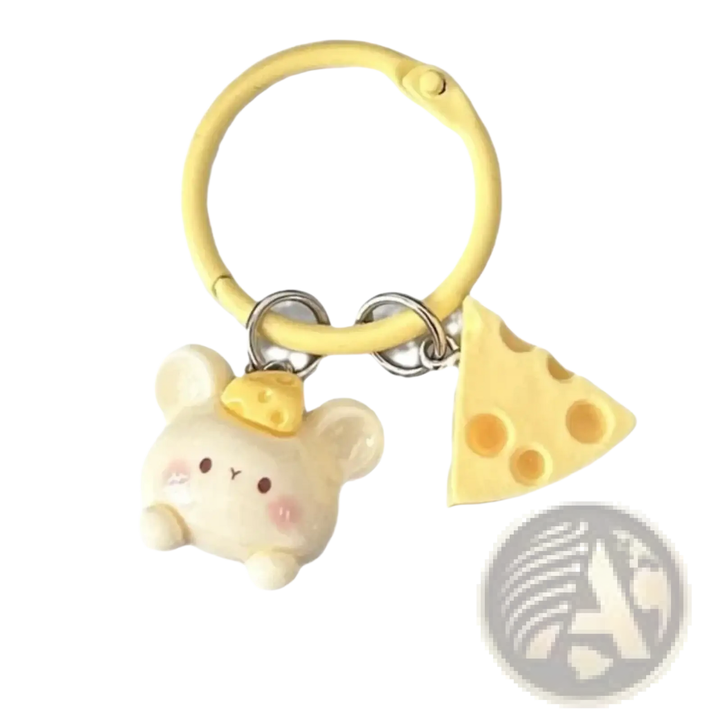 Cheese Mouse Cartoon Keychain Kawaii Bag Charm