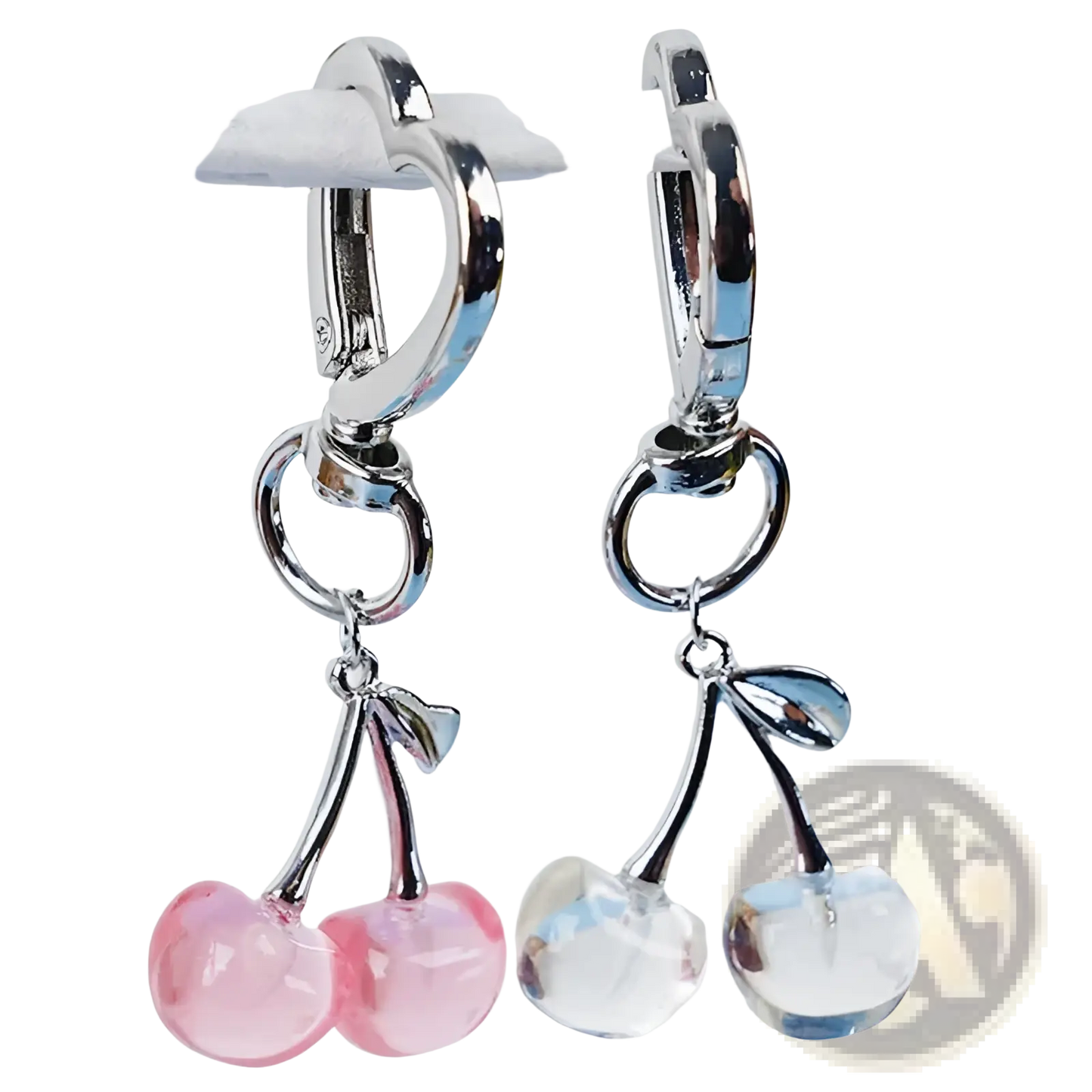 Cherry Bag Charm Heart Keychain