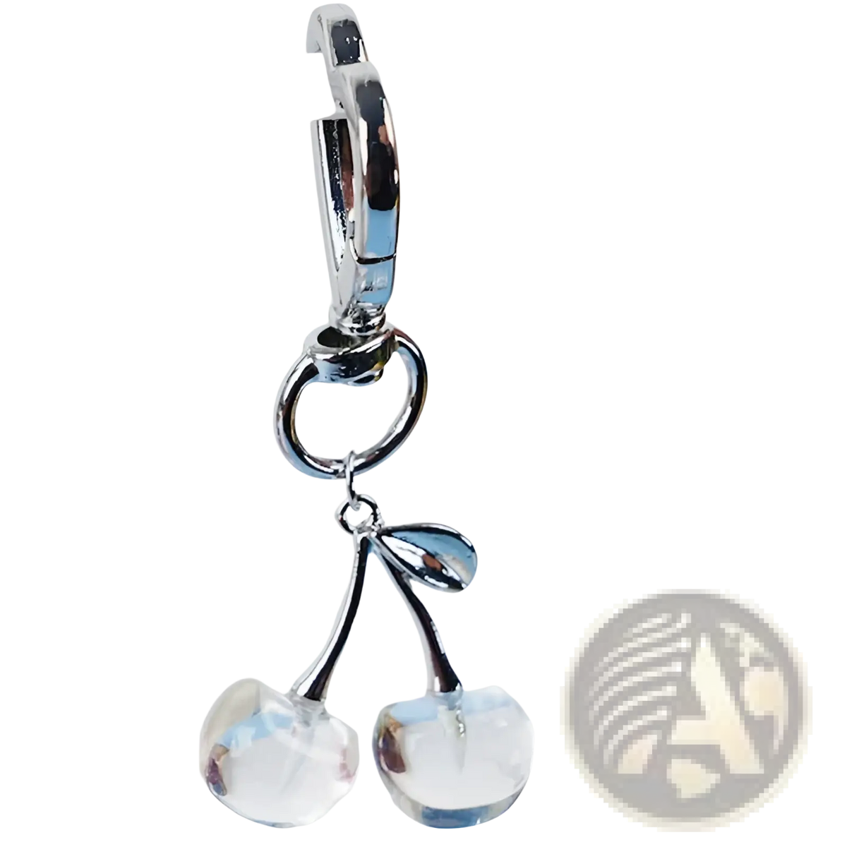 Cherry Bag Charm Heart Keychain