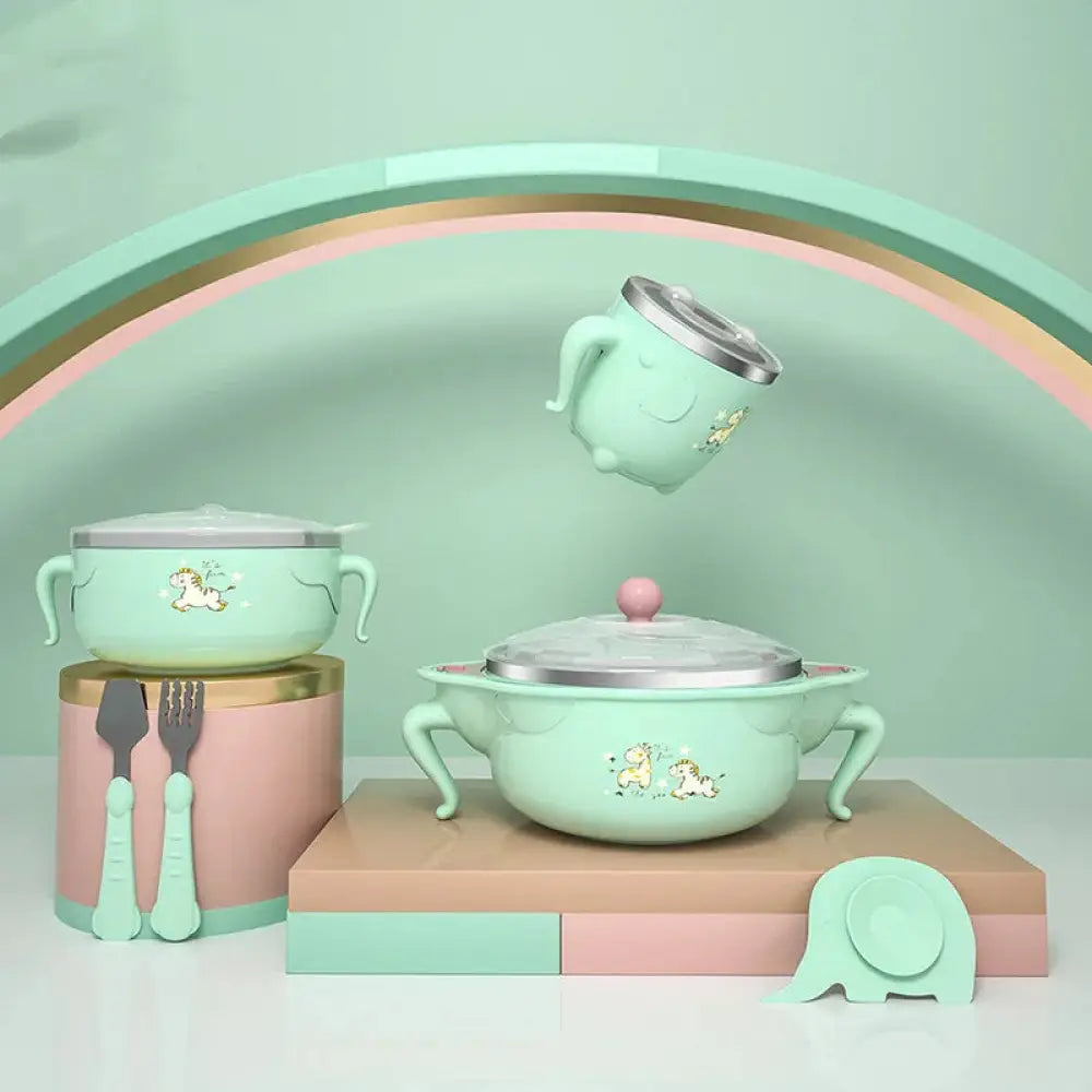 Arbaglobal Unicorn Ceramic Baby Feeding and Tableware Set