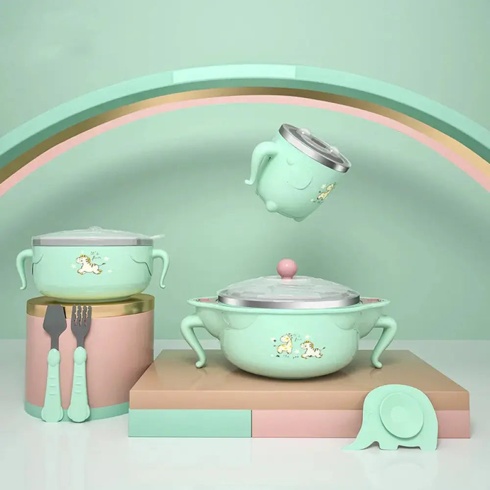 Arbaglobal Unicorn Ceramic Baby Feeding and Tableware Set