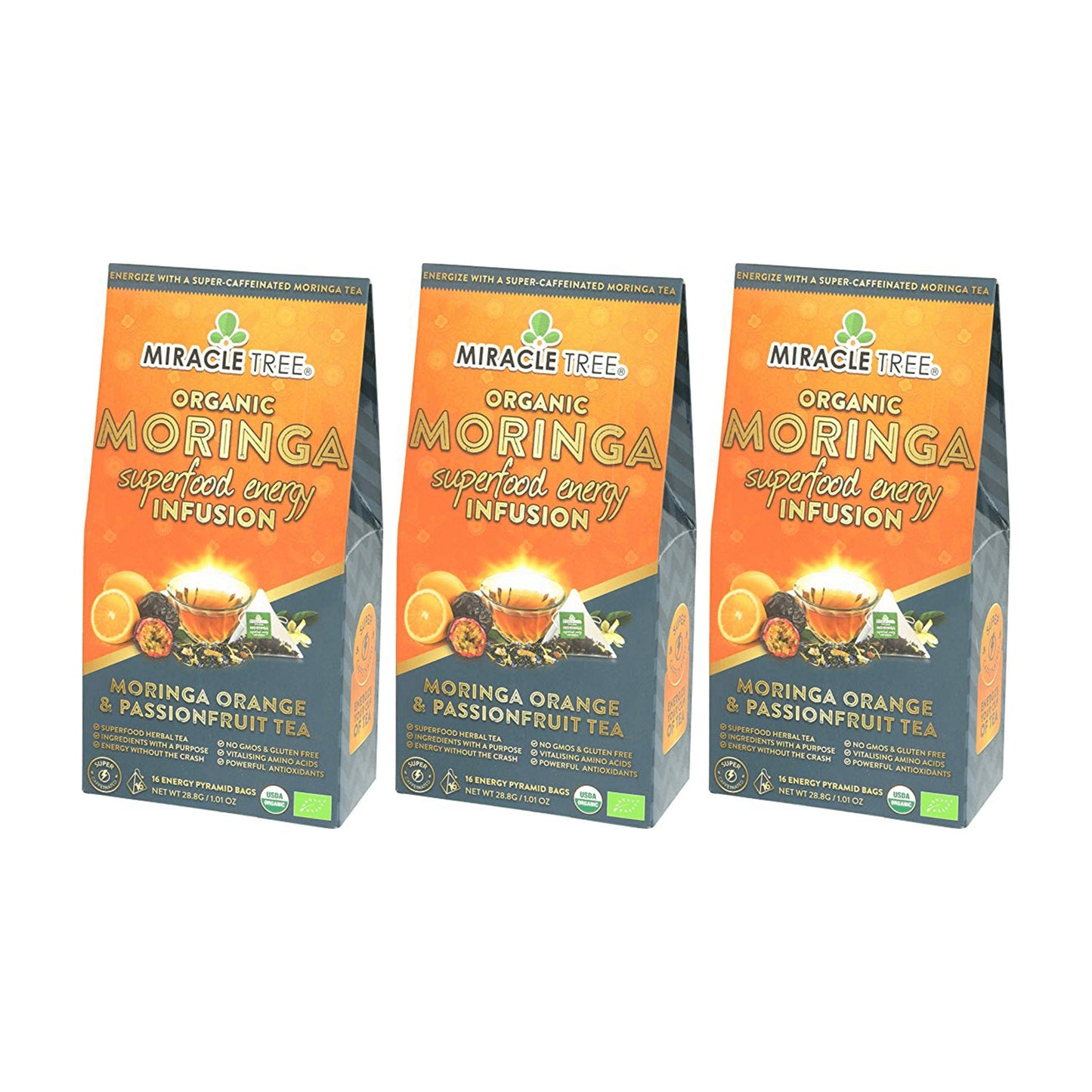 Organic Moringa Energy Tea - Orange Passionfruit - Natural Coffee Alternative