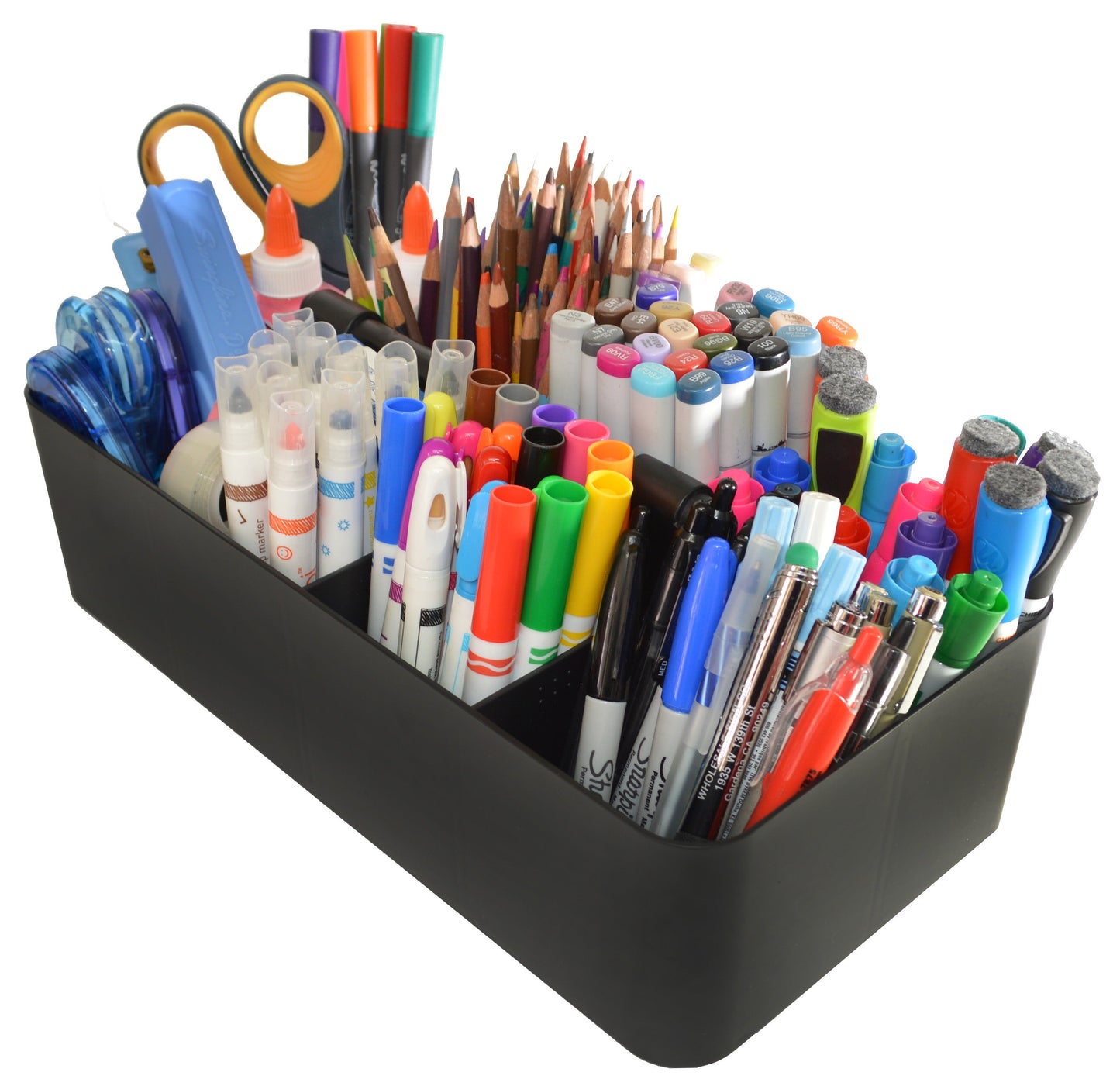 Enjoy Organizer - Stackable Portable Plastic Caddy with Handle | Desk, Makeup, Dorm Caddy(Made In Usa)