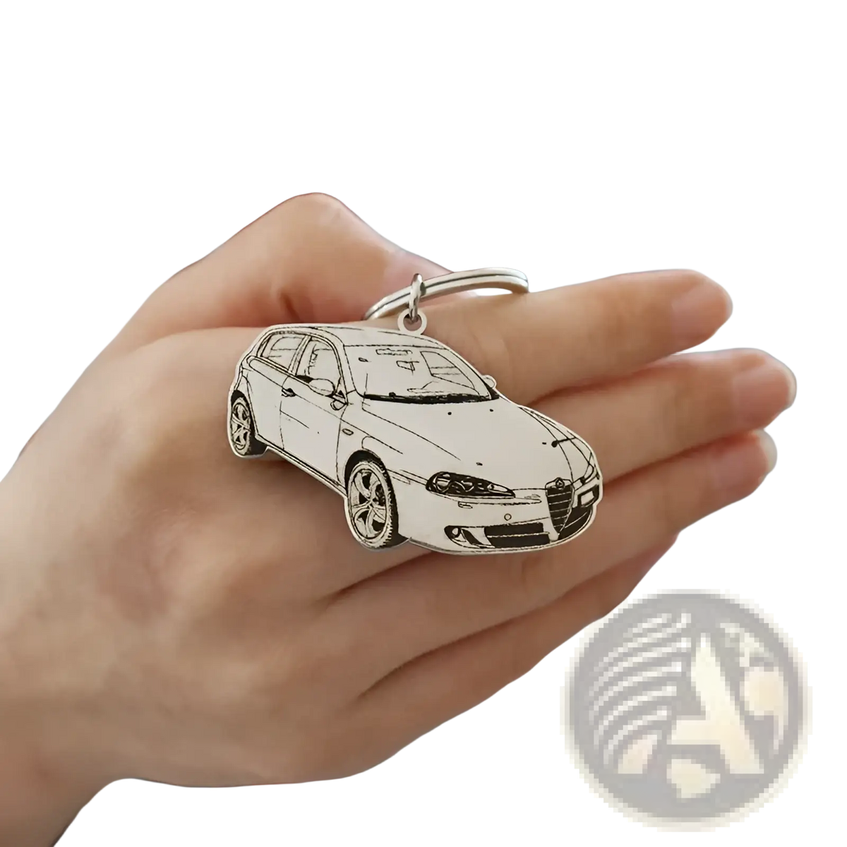 Custom Car Photo Keychain Stainless Steel Pendant
