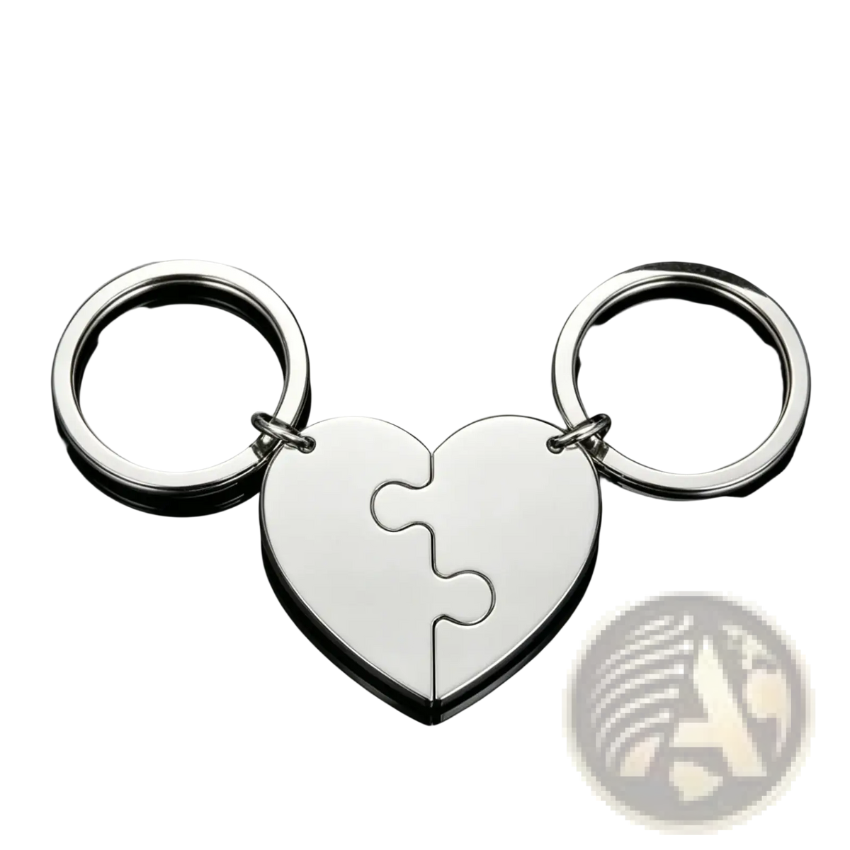 Custom Family Puzzle Heart Keychain