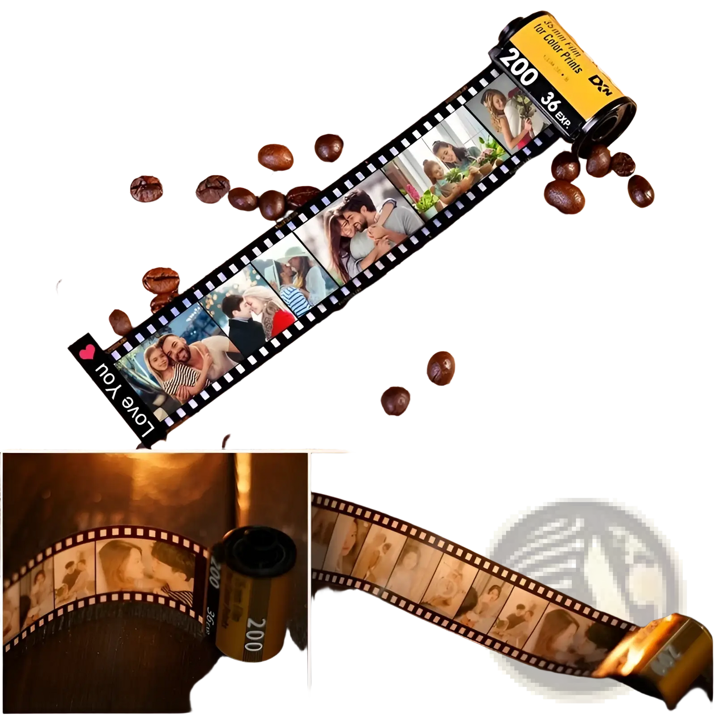 Custom Photo Film Roll Keychain