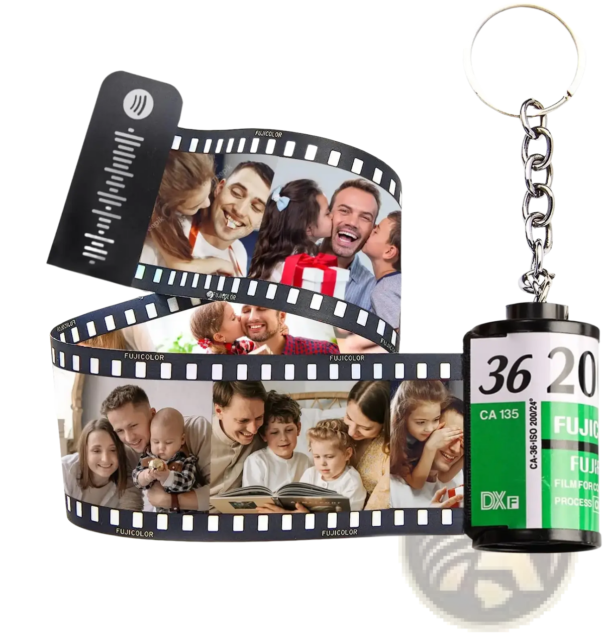 Custom Photo Film Roll Keychain