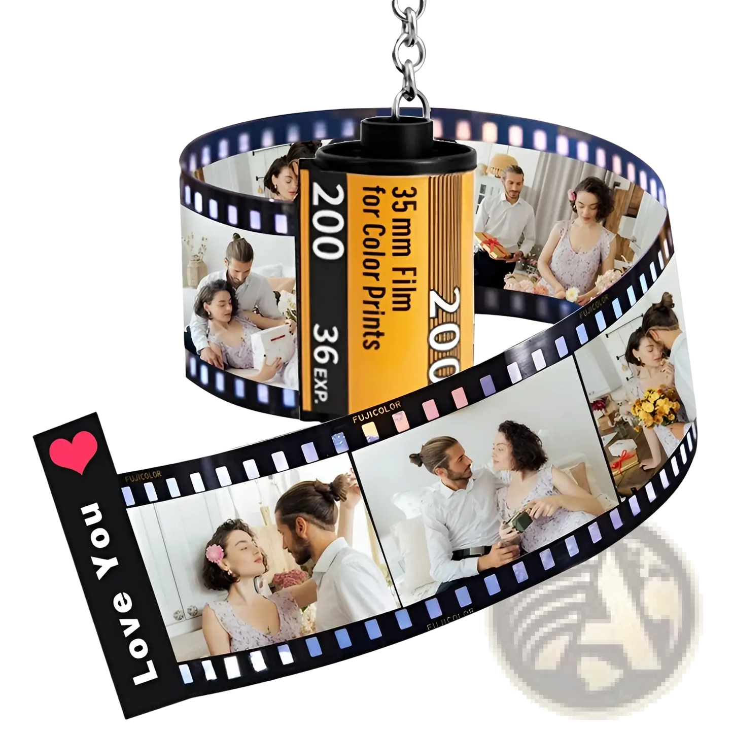Custom Photo Film Roll Keychain