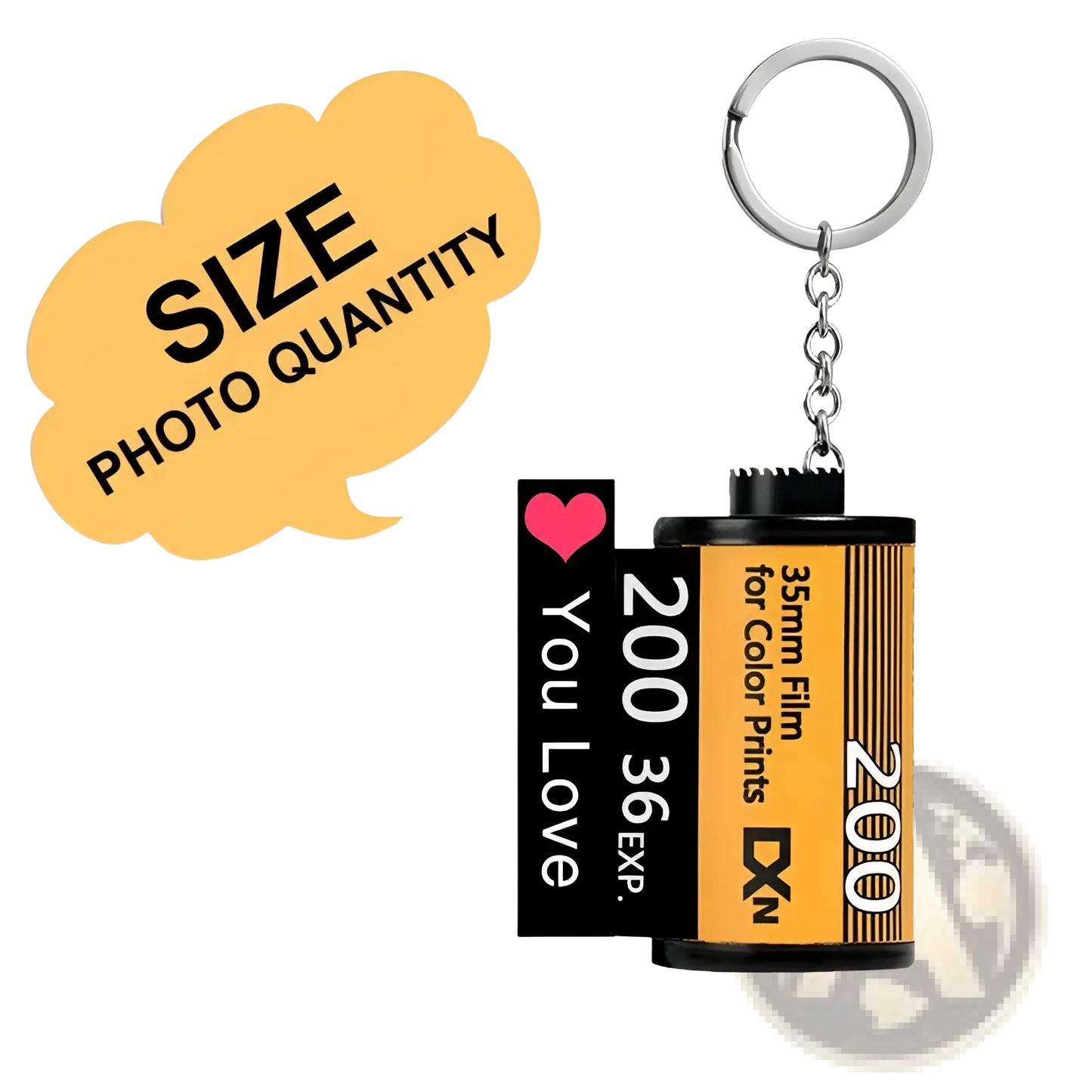 Custom Photo Film Roll Keychain