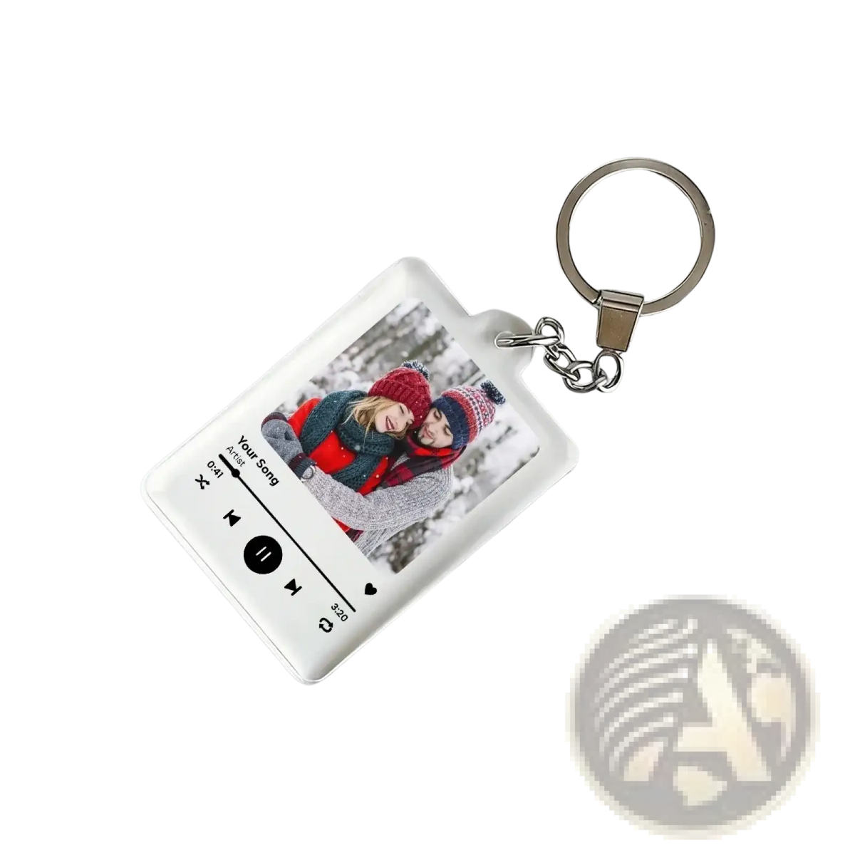 Custom Spotify Music Player Keychain Photo Acrylic Keyring