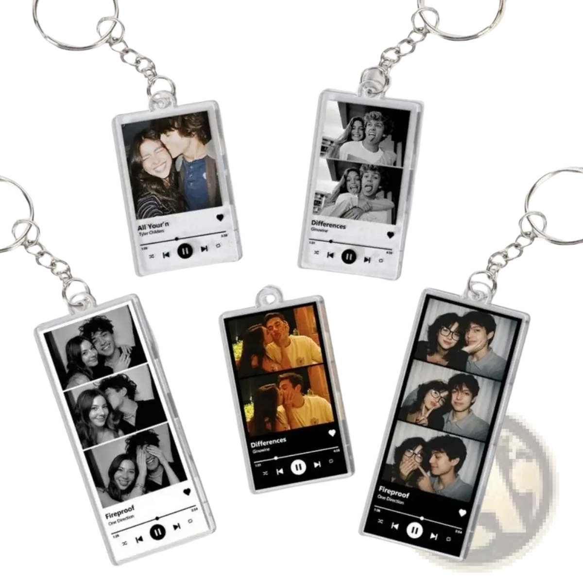 Custom Spotify Music Player Keychain Photo Acrylic Keyring