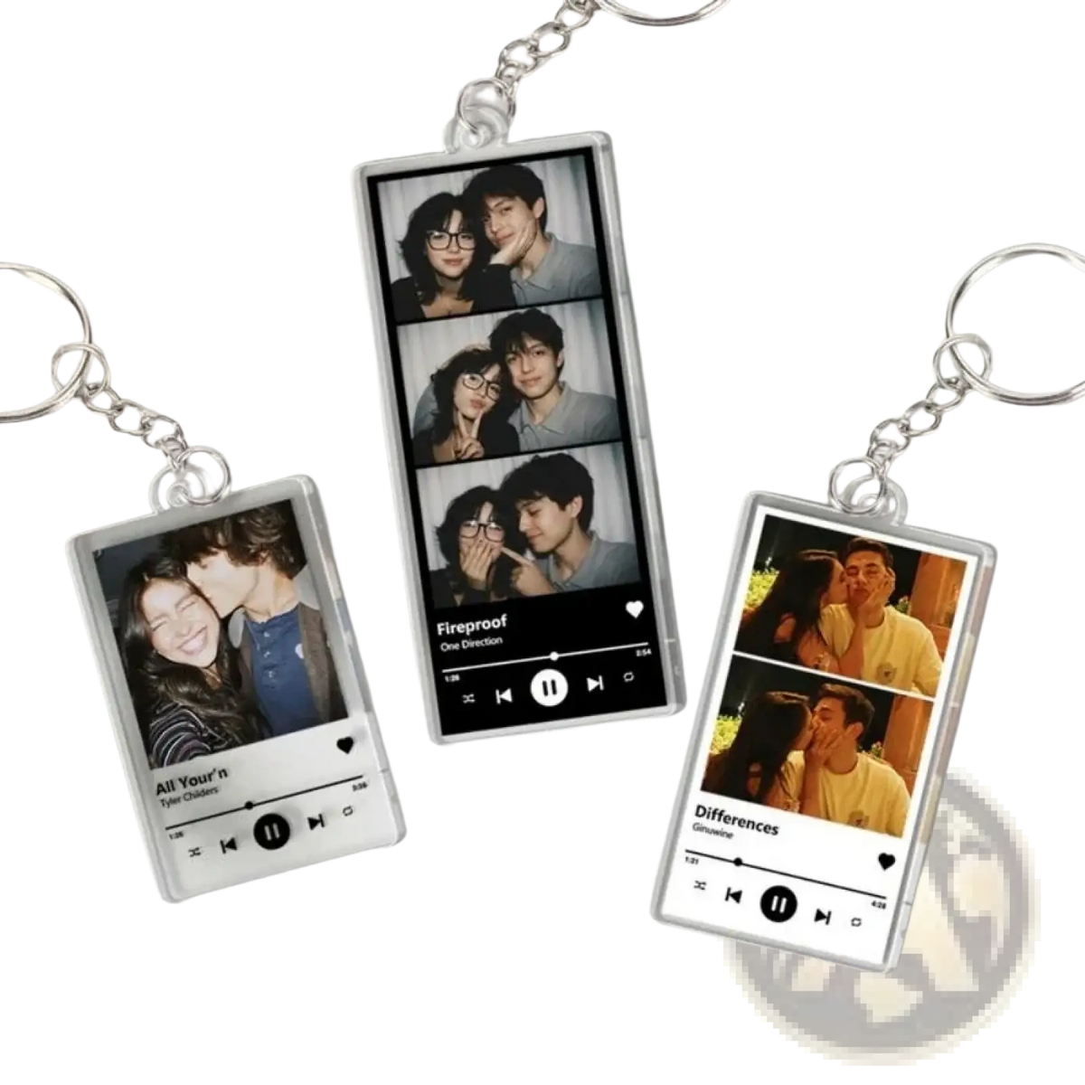 Custom Spotify Music Player Keychain Photo Acrylic Keyring