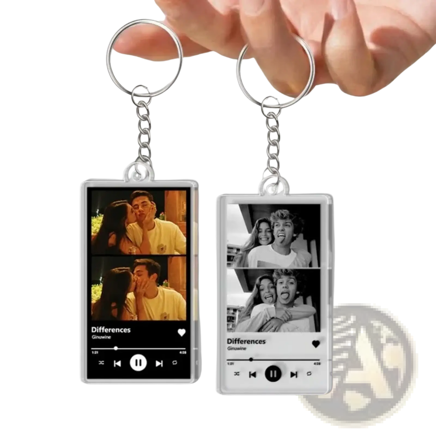 Custom Spotify Music Player Keychain Photo Acrylic Keyring