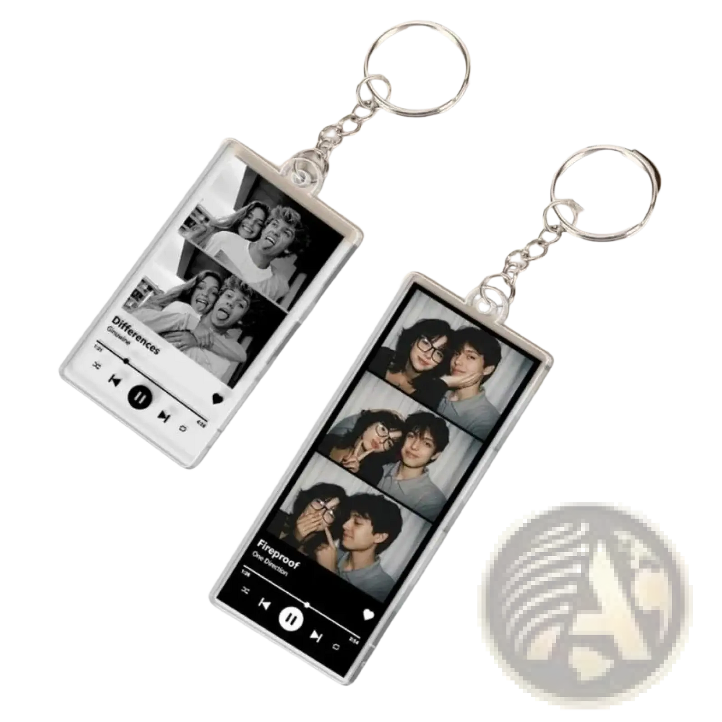 Custom Spotify Music Player Keychain Photo Acrylic Keyring