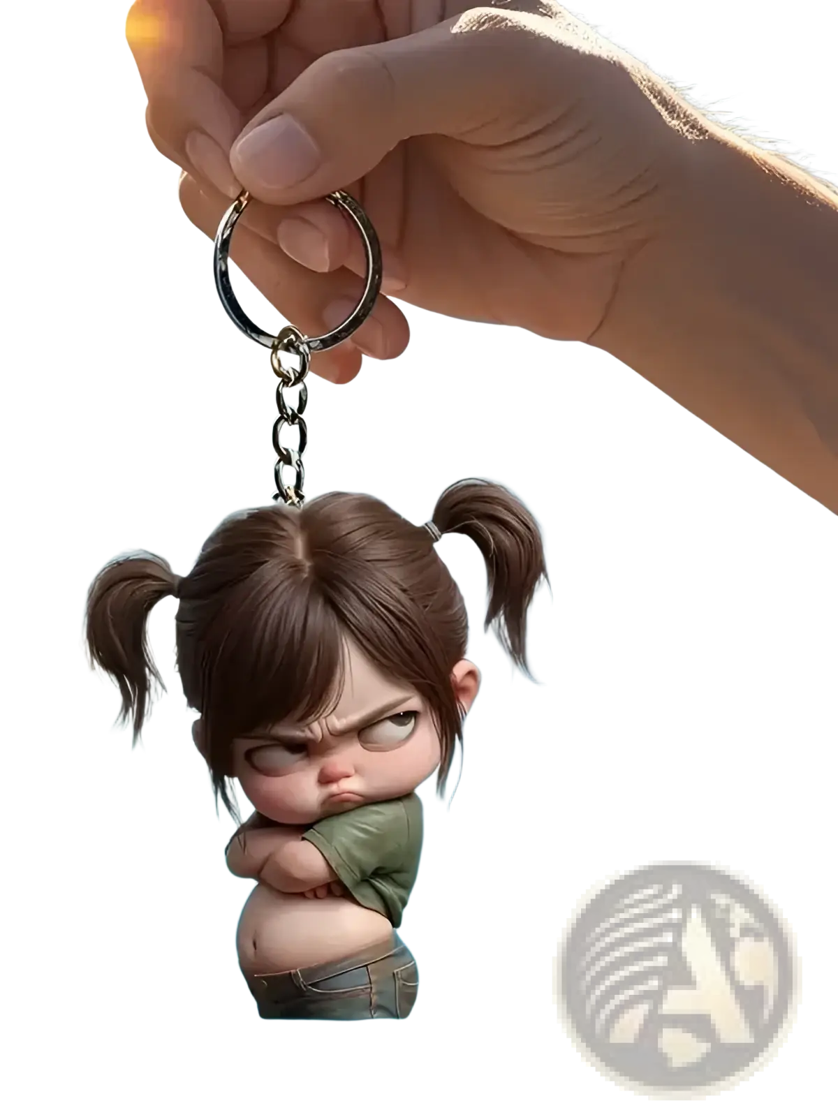 Cute Acrylic Girl Keychain Cartoon Pendant