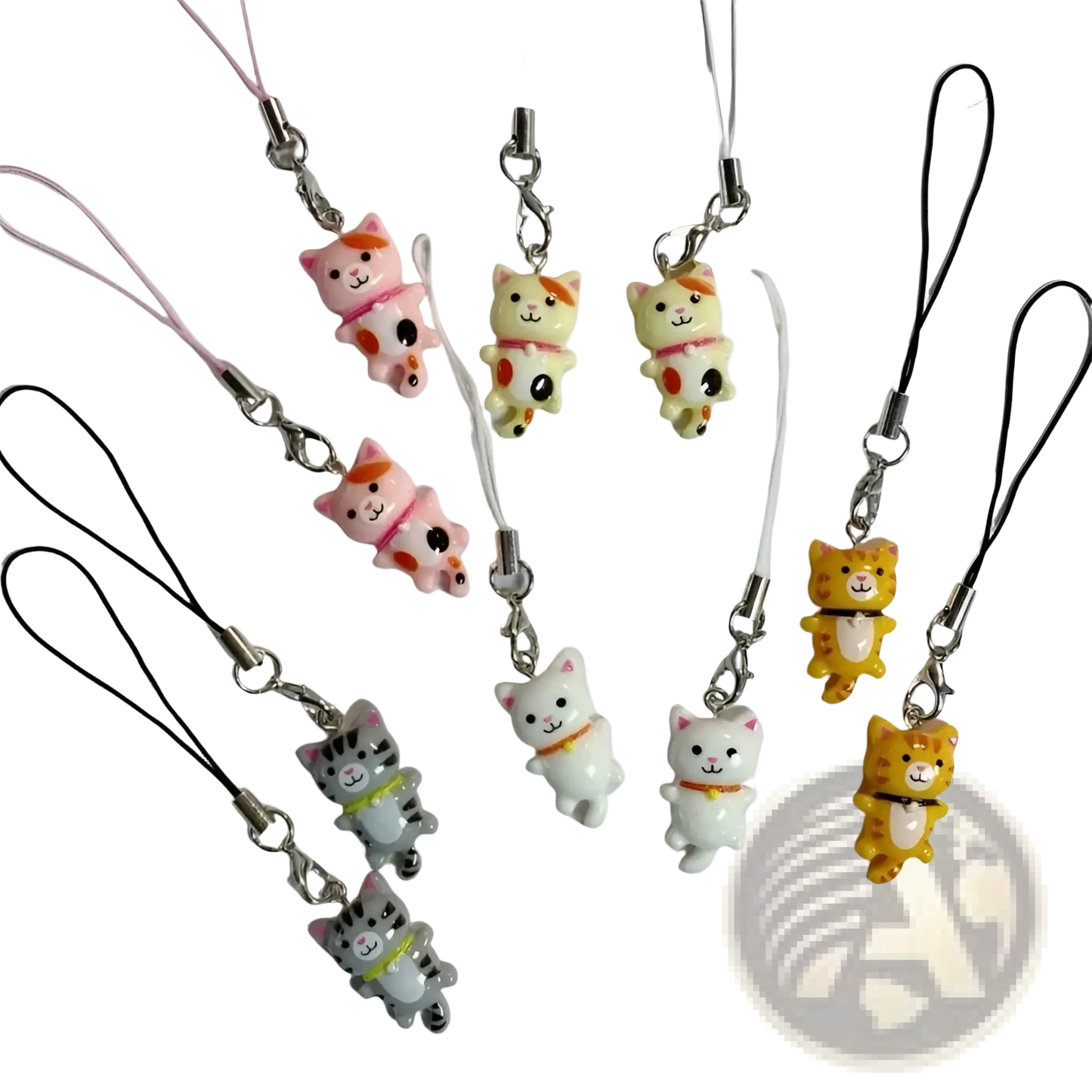 Cute Cat Phone Charm Strap