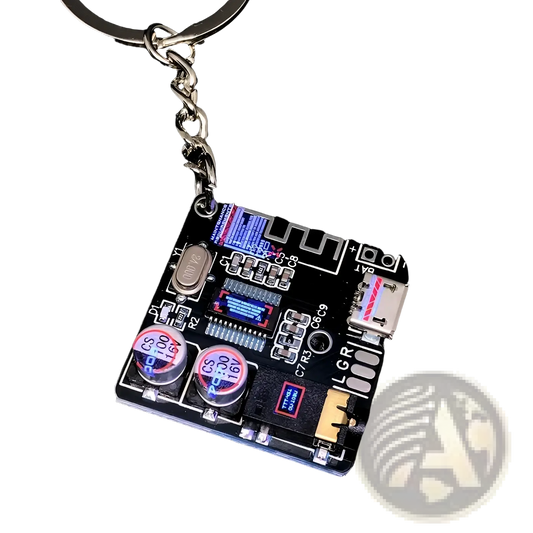 Cyberpunk Led Circuit Board Keychain Pendant