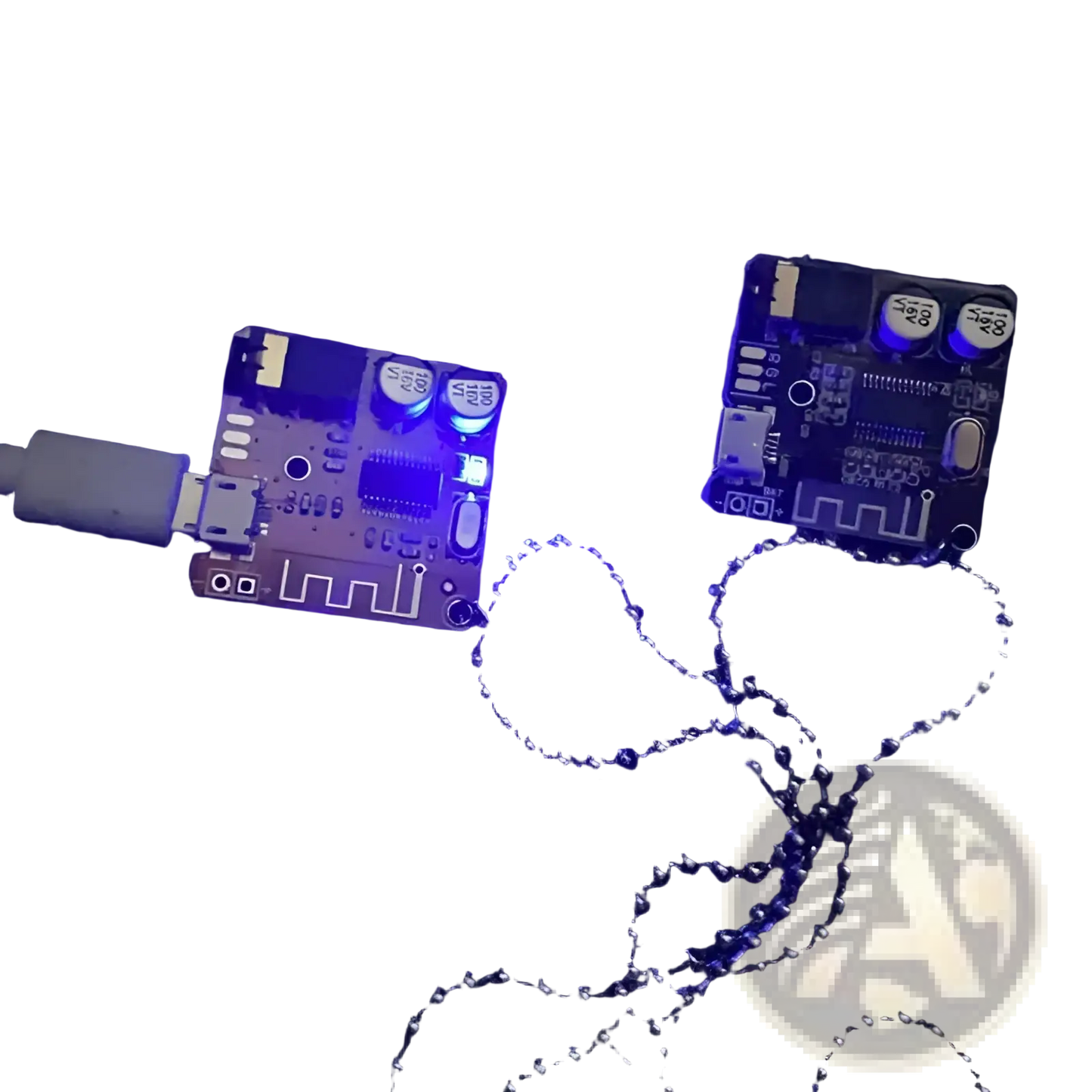 Cyberpunk Led Circuit Board Keychain Pendant