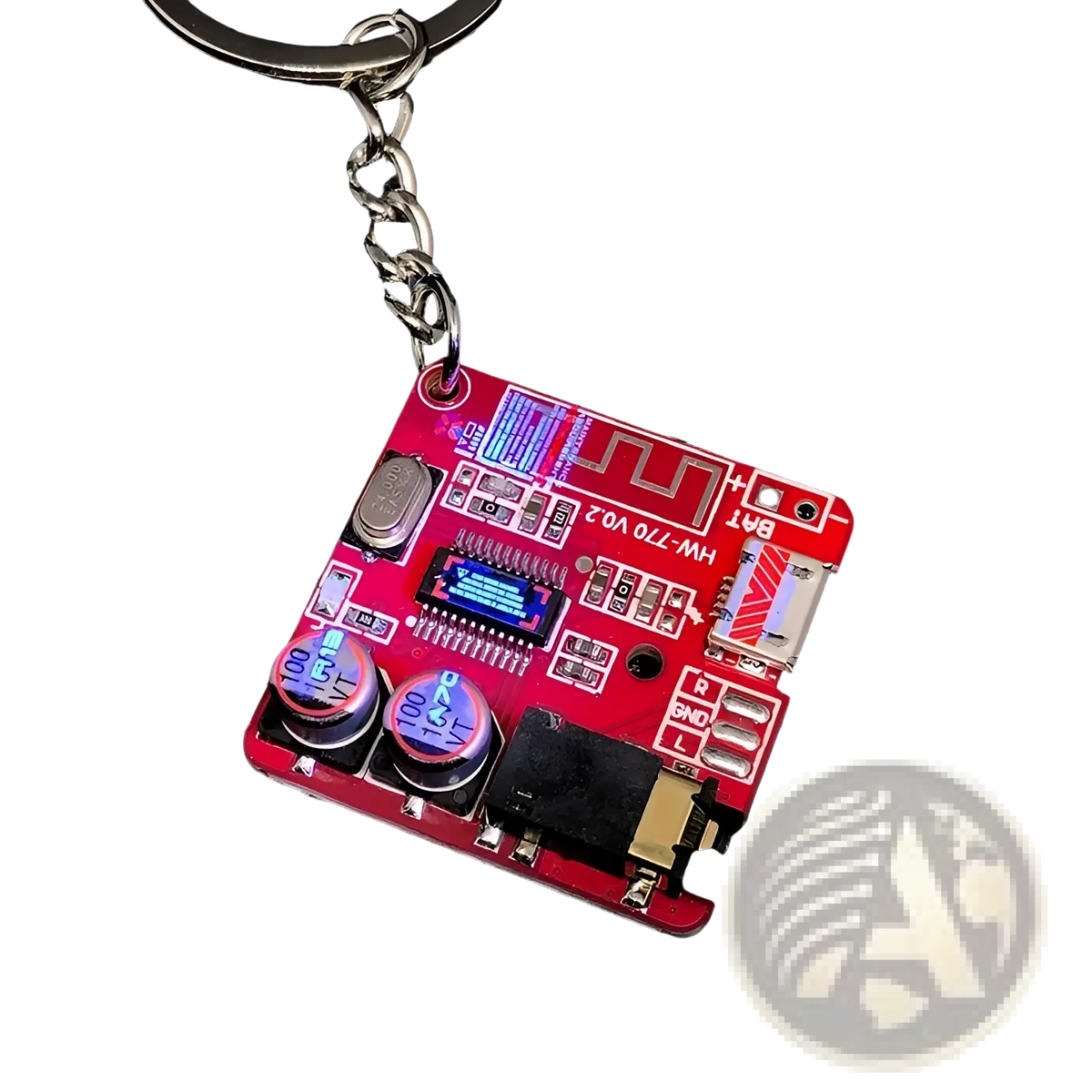 Cyberpunk Led Circuit Board Keychain Pendant