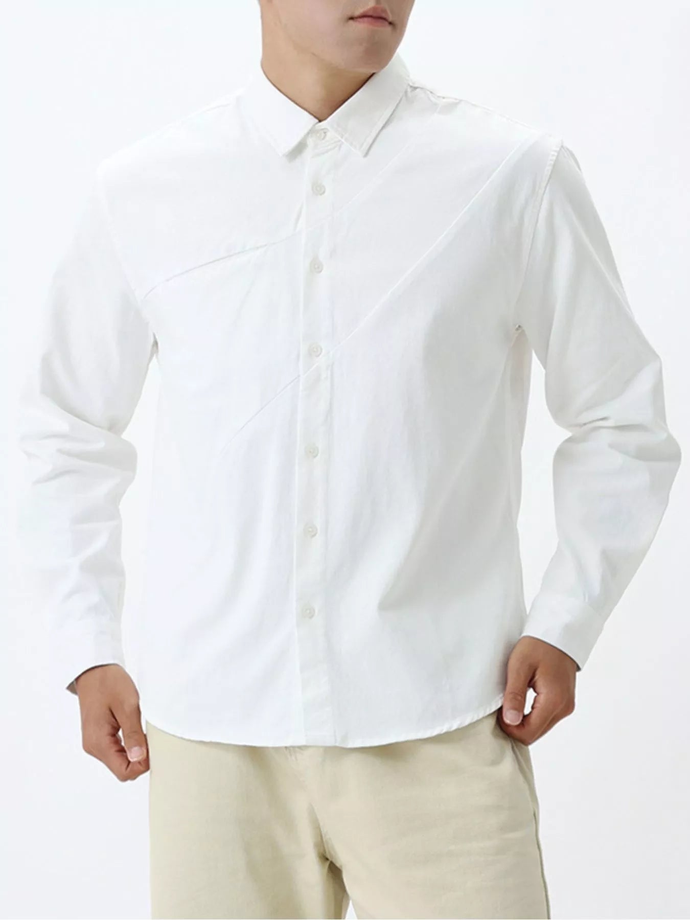 Men's Plus Size Button Up Long Sleeve Shirt