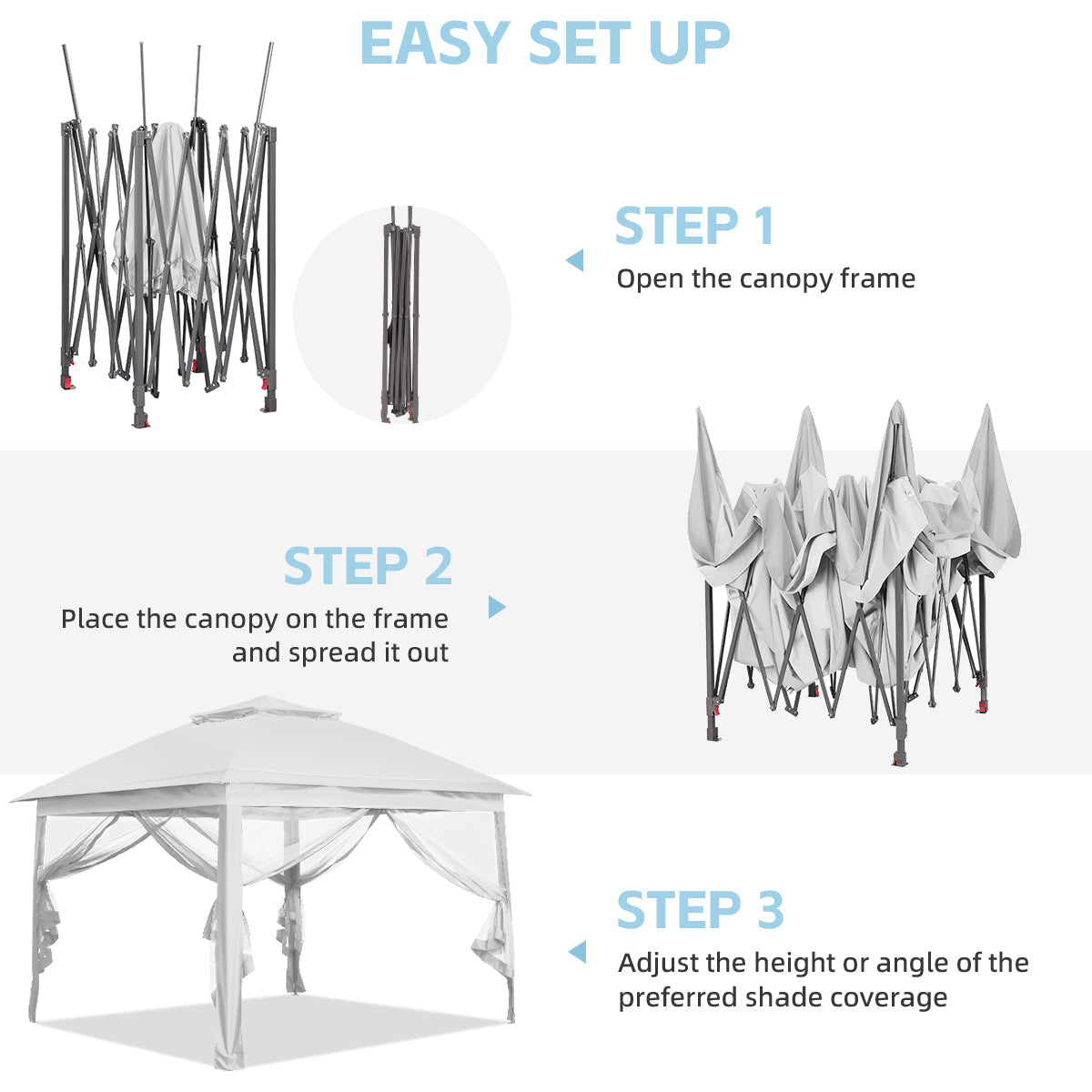 Ainfox 11ft X 11ft Patio Canopy For Outdoor Party Barberbue