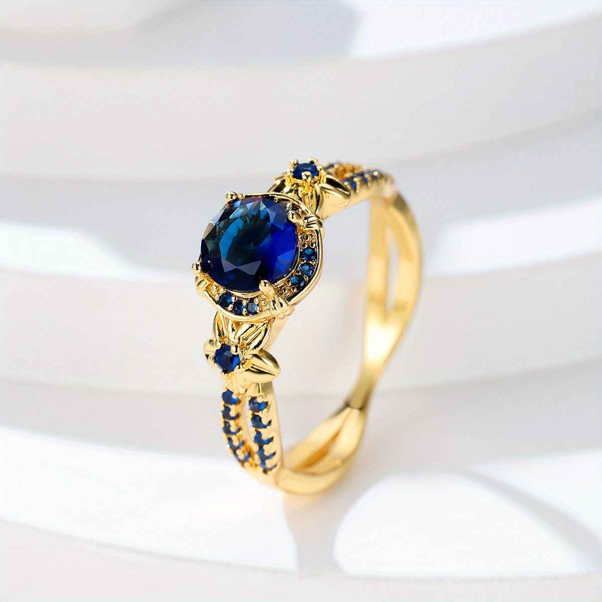 Gold Sapphire Ring By Carmine Medusa Elegant Sapphire Jewelry