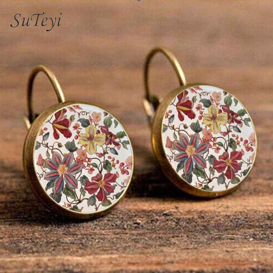 Charm Henna Yoga Amulet Mandala Earrings – Bohemian Drop Earrings
