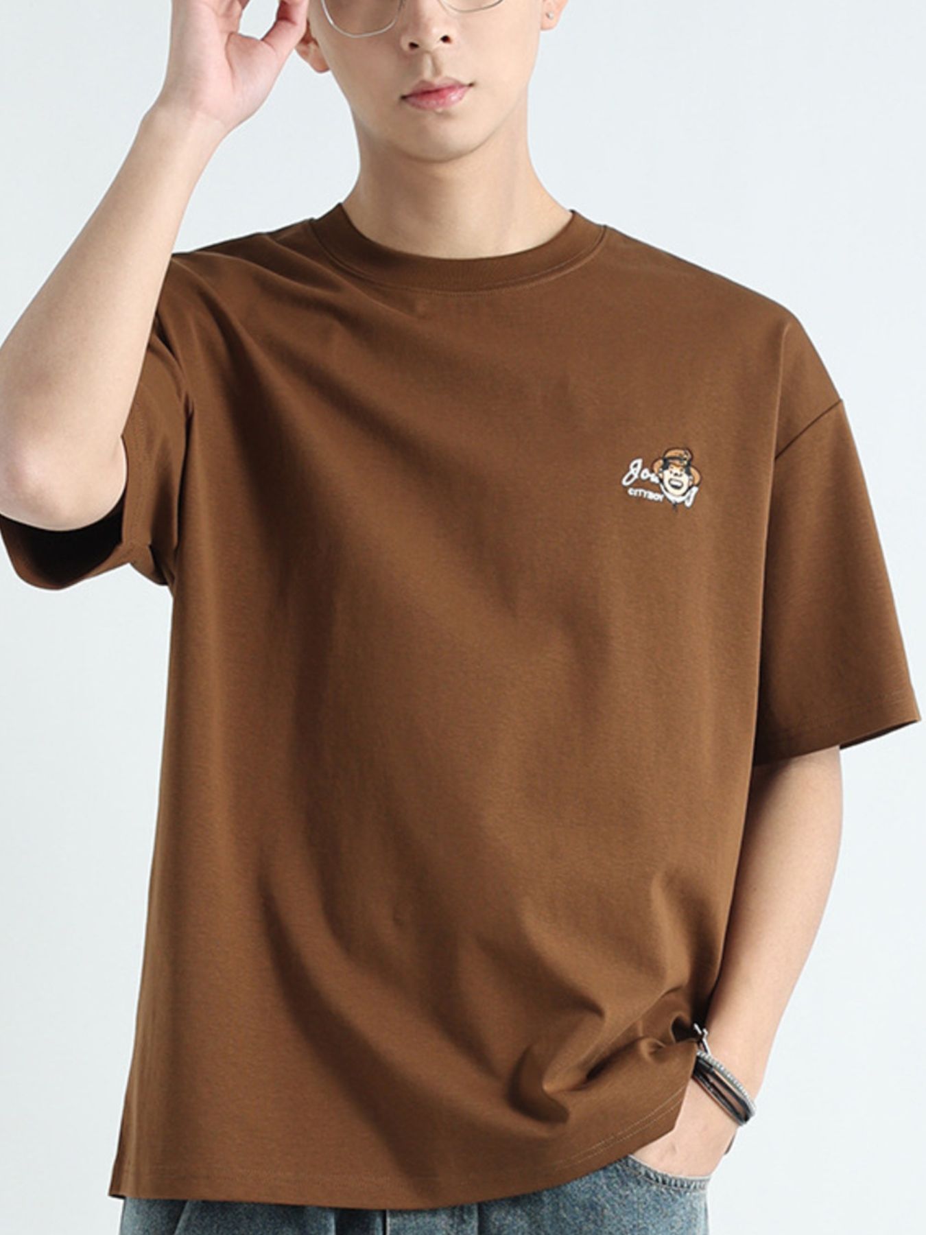 Men's Plus Size Round Neck Short Sleeve T-Shirt