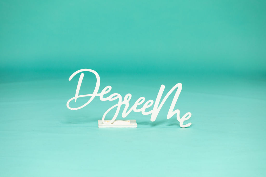 "Degree Me" Wooden Graduation Photo Prop | "Perfect for College Grad Pics!"