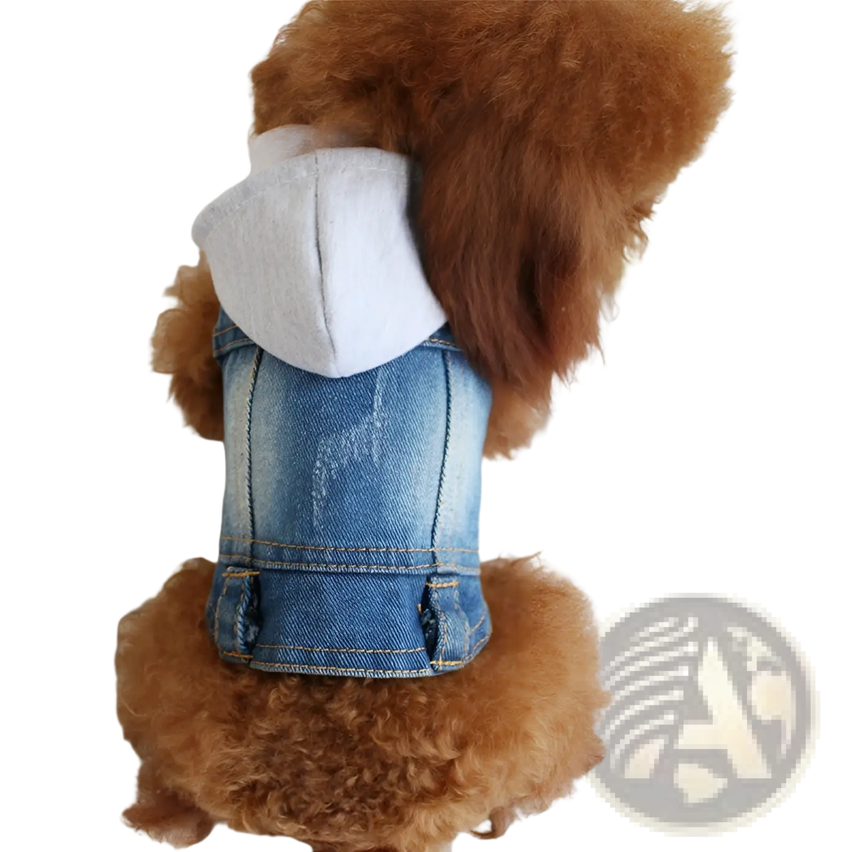 Denim Dog Jacket Strawberry Embroidery Puppy Vest