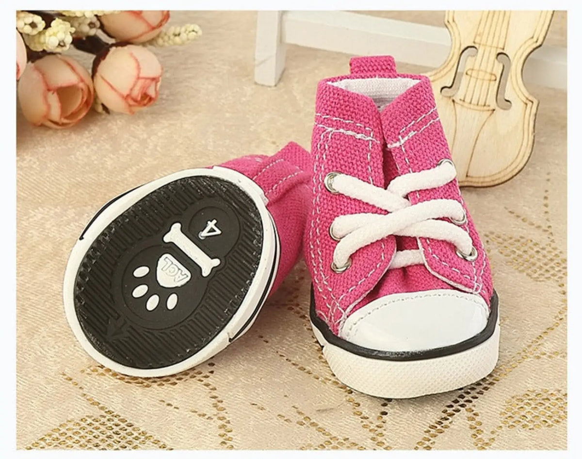 Denim Pet Shoes Breathable Canvas Sneakers for Dogs