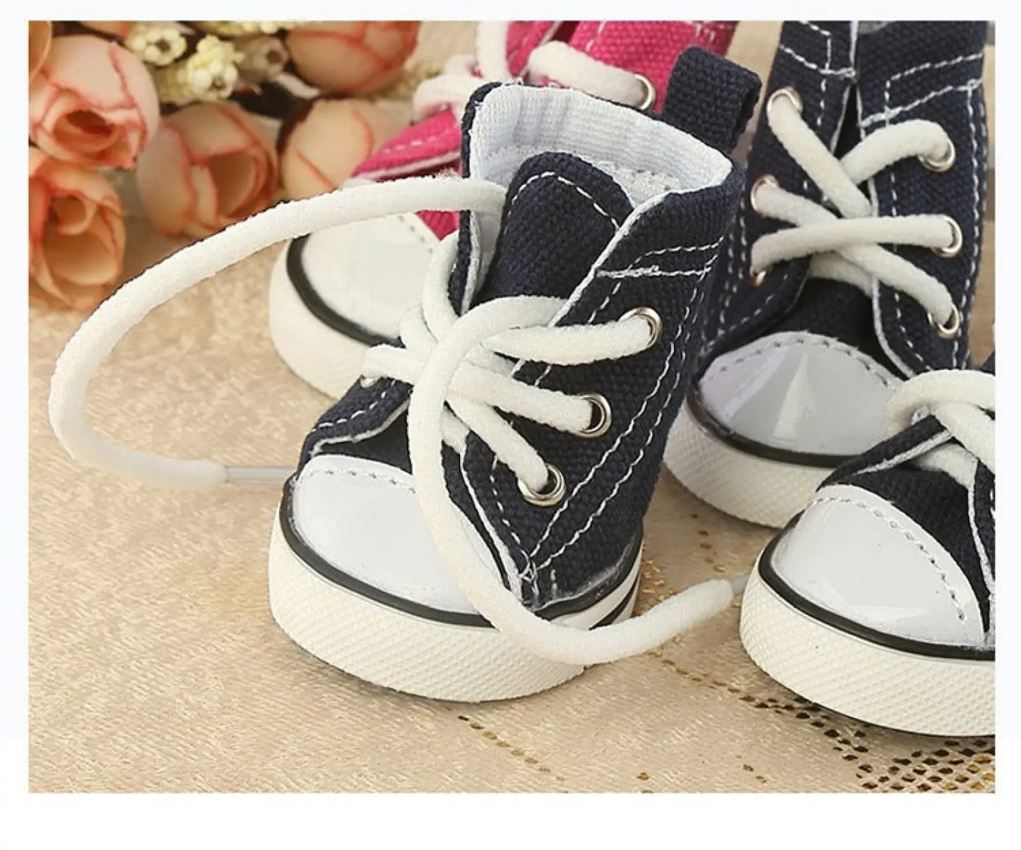 Denim Pet Shoes Breathable Canvas Sneakers for Dogs