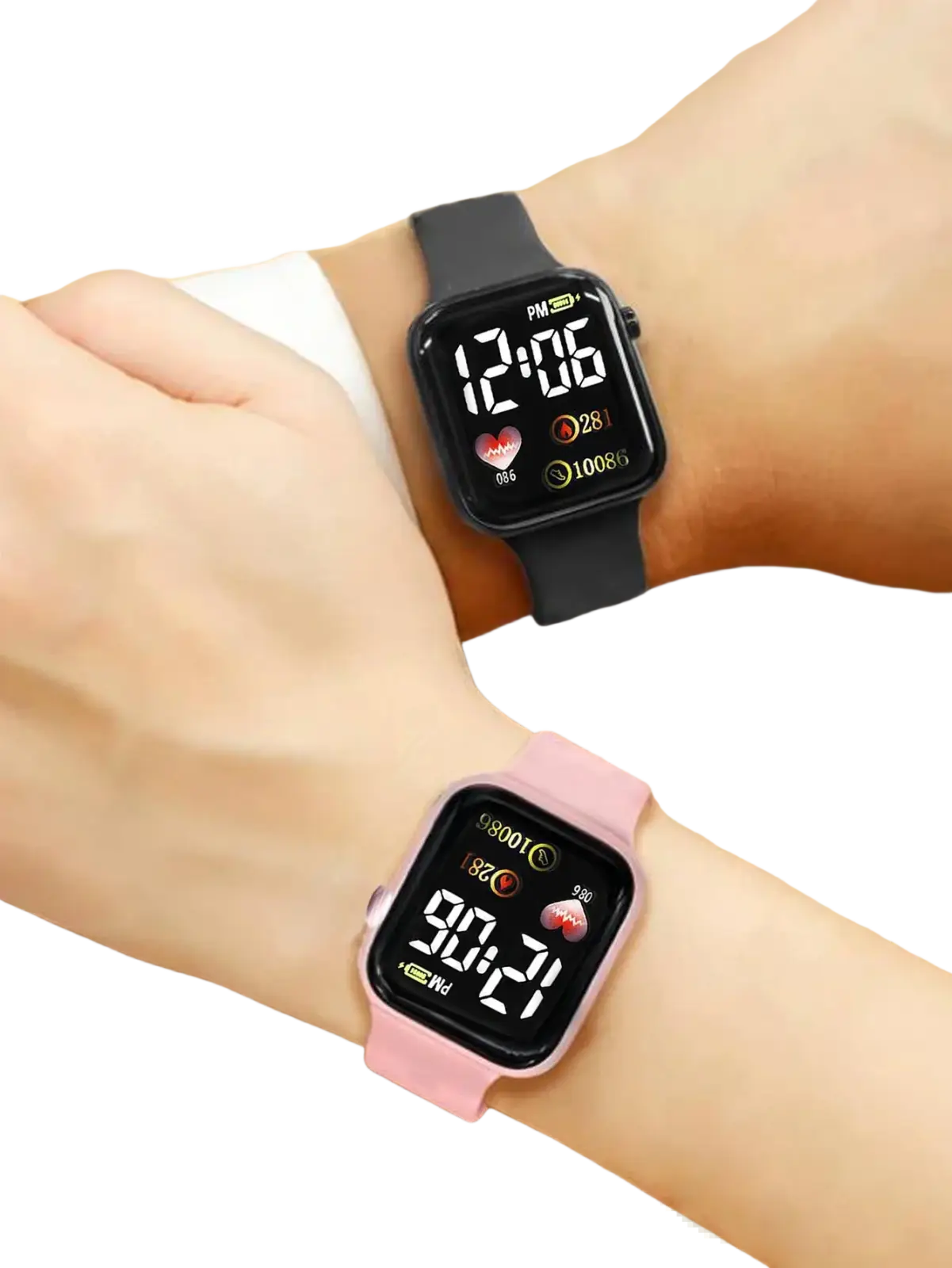 Digital Watch Set Women Silicone Fashion Gift