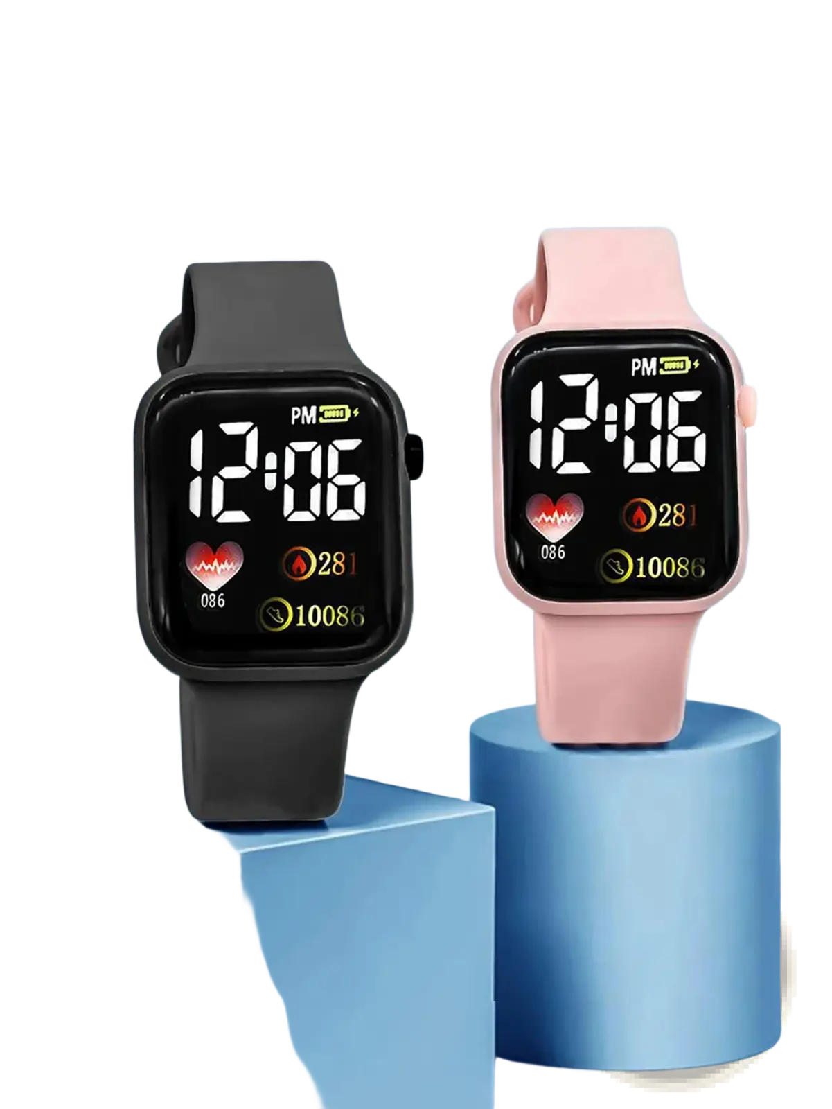 Digital Watch Set Women Silicone Fashion Gift
