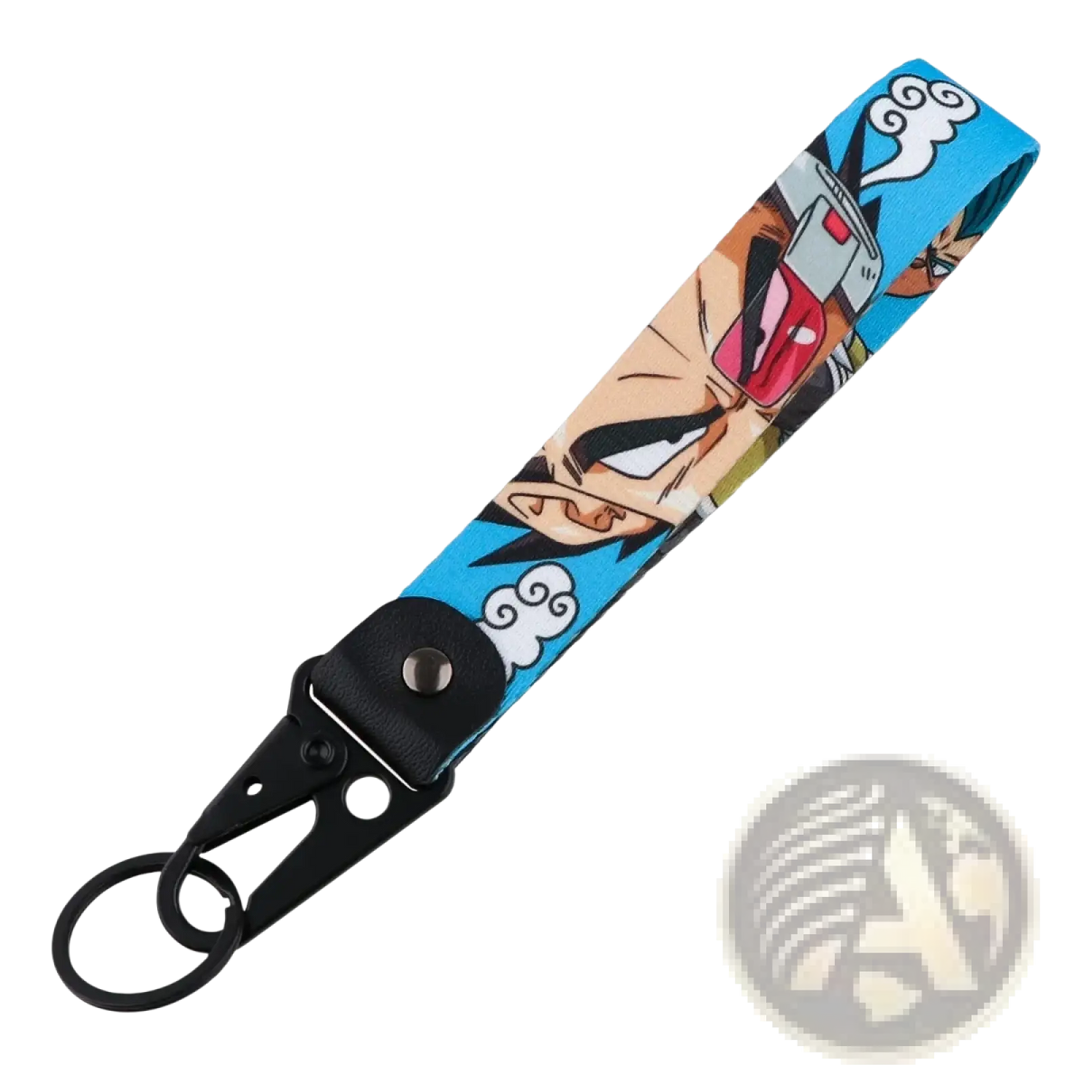 Dragon Ball z Goku and Vegeta Fabric Lanyard Keychain Set