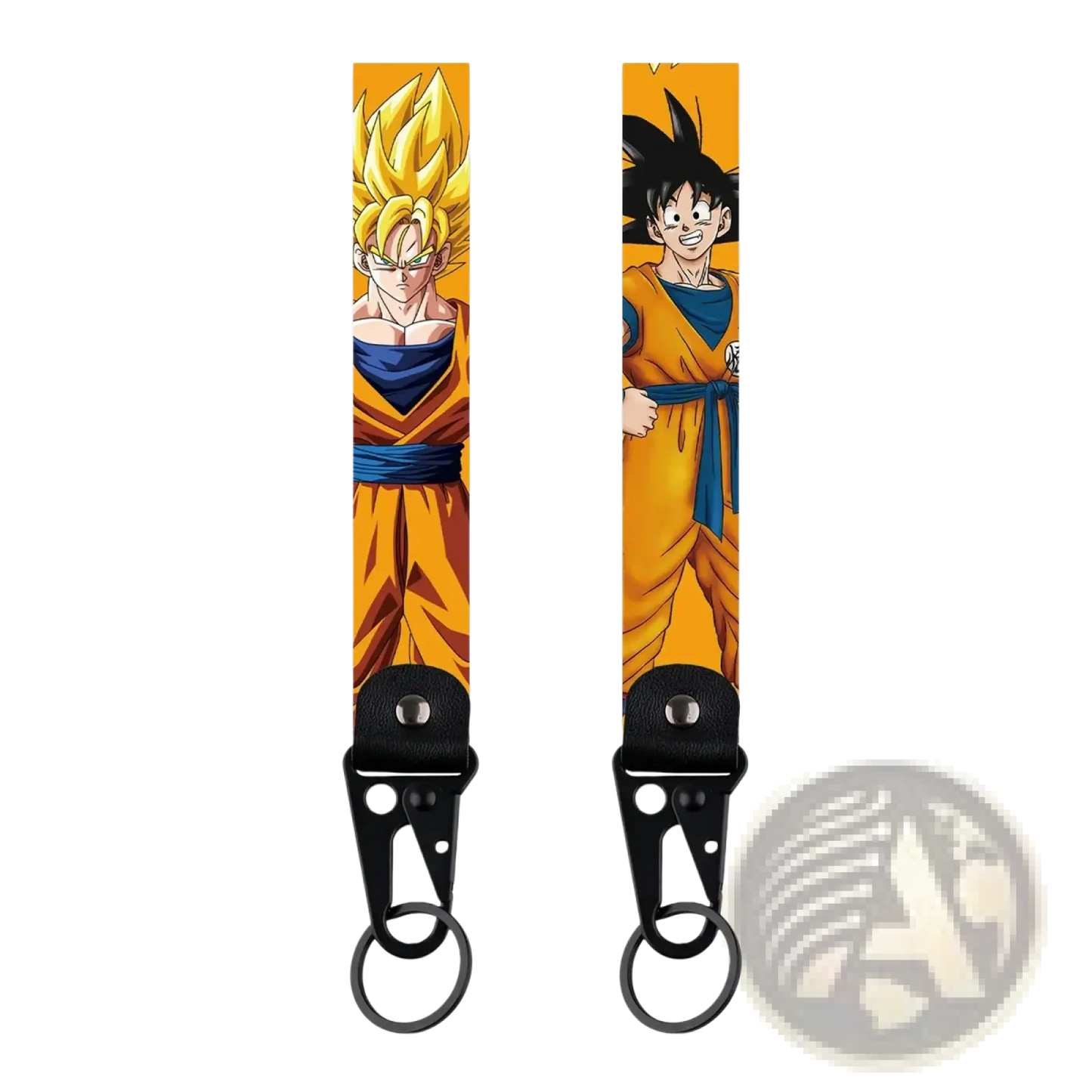 Dragon Ball z Goku and Vegeta Fabric Lanyard Keychain Set