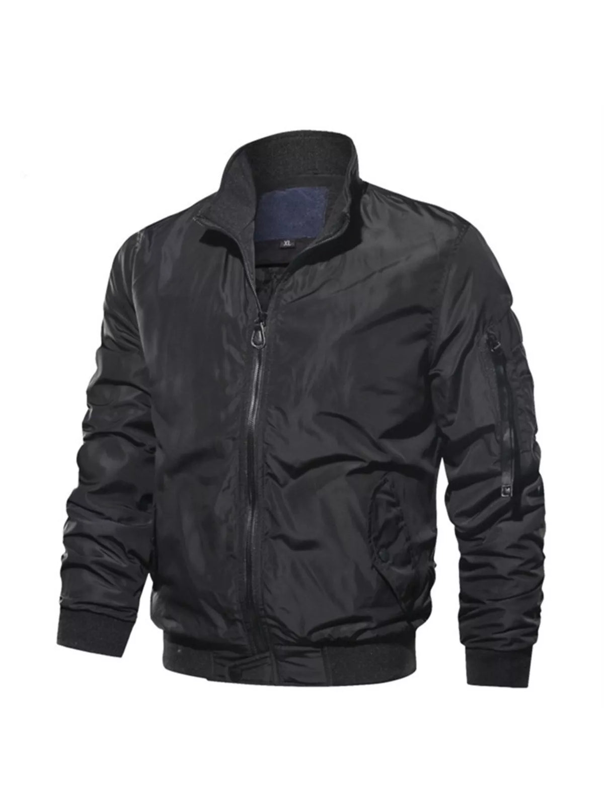 Men's Plus Size Zip Up Lightweight Bomber Jacket