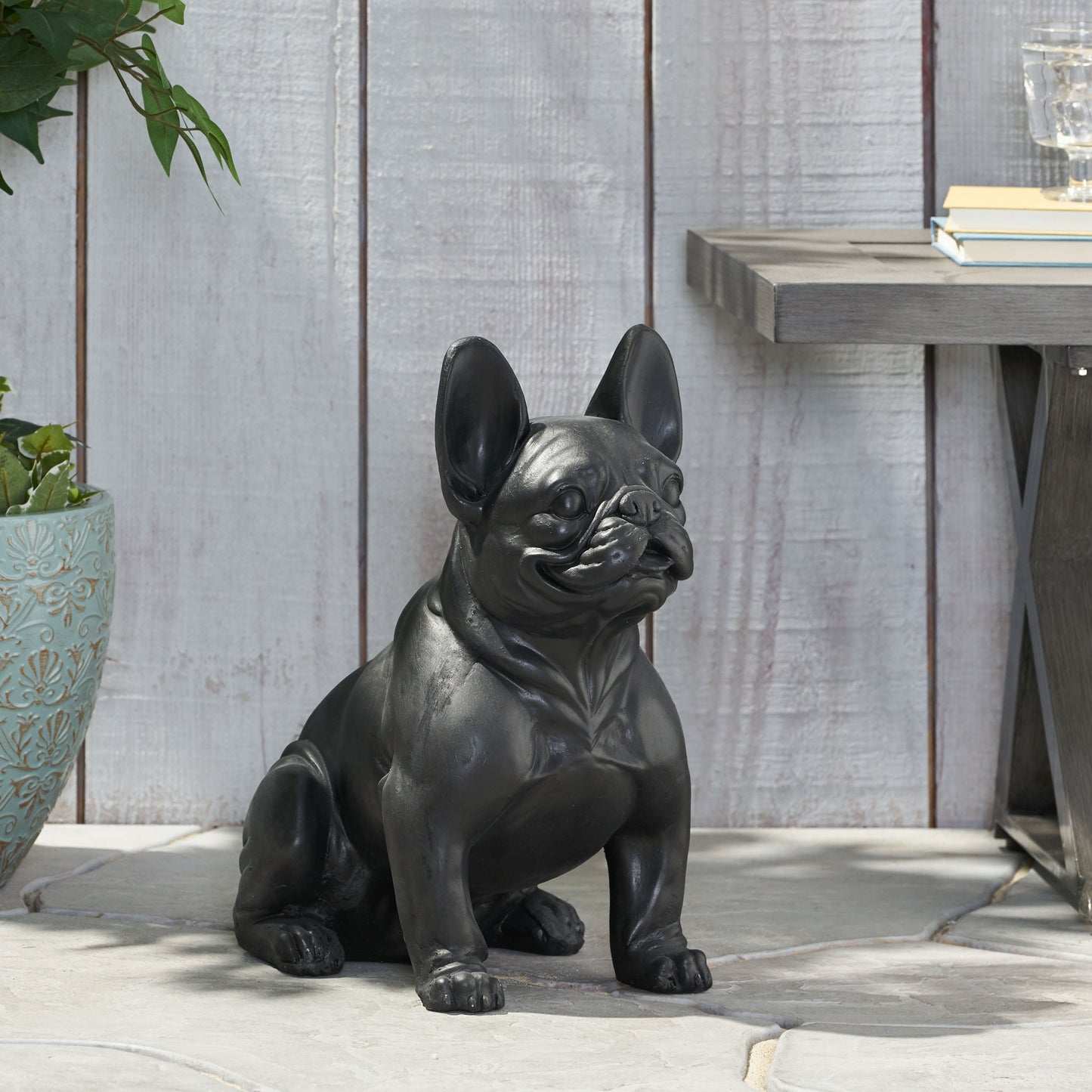 Outdoor French Bulldog Garden Statue