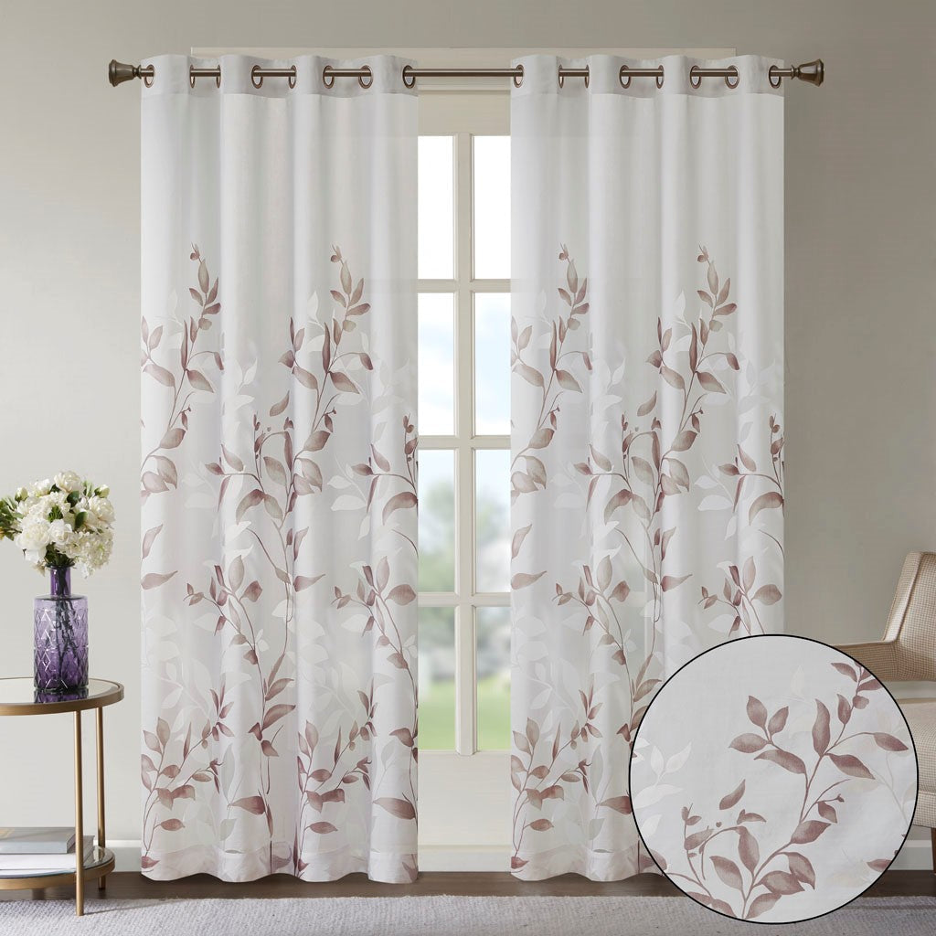 Burnout Printed Curtain Panel (Only 1 Pc Panel)
