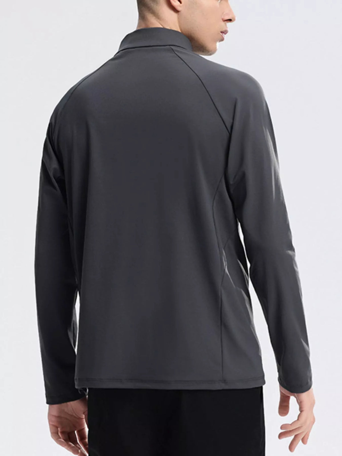 Men's Plus Size Half-Zip Long Sleeve Sweatshirt