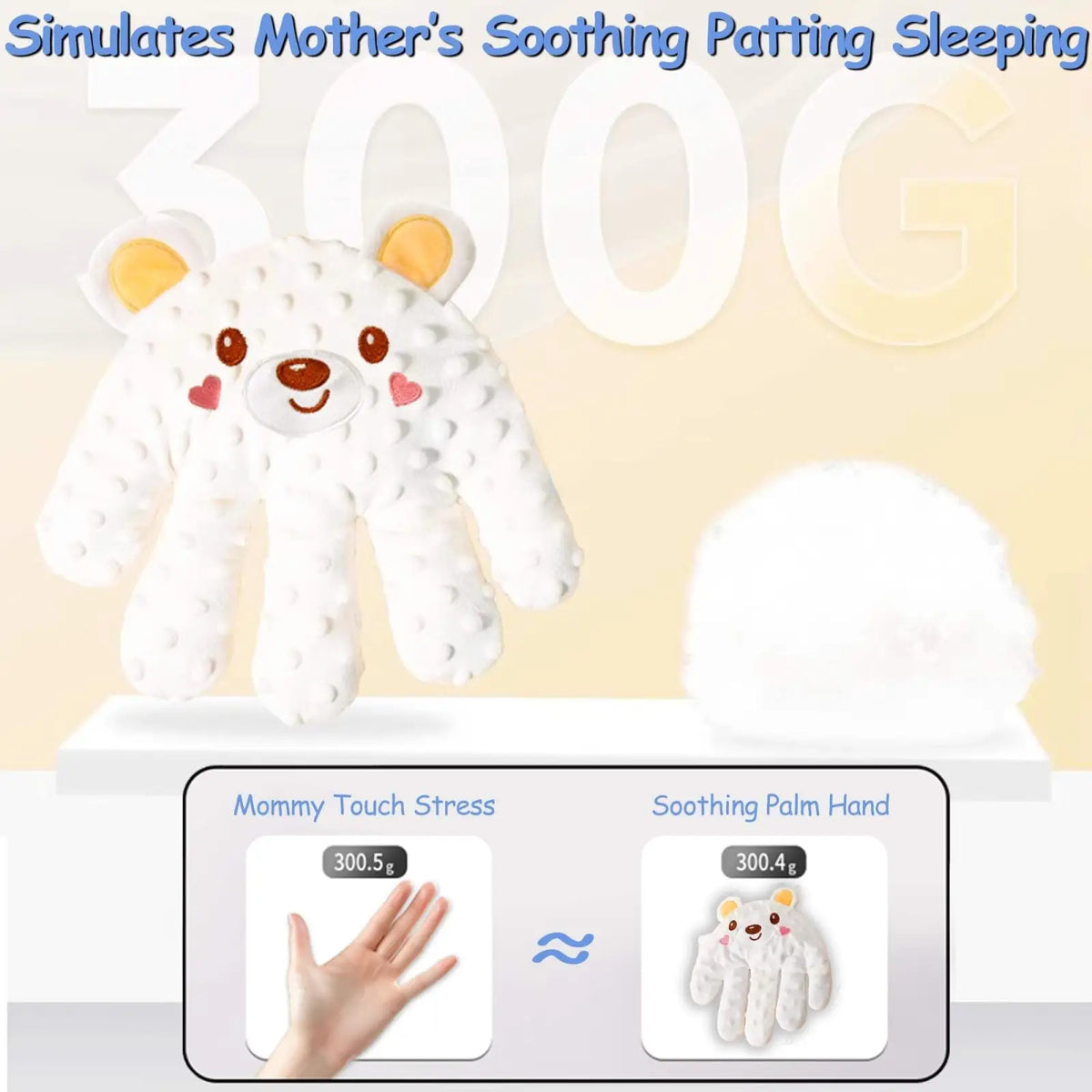 Electric Baby Soothing Palm Automatic Patting Toy Plush