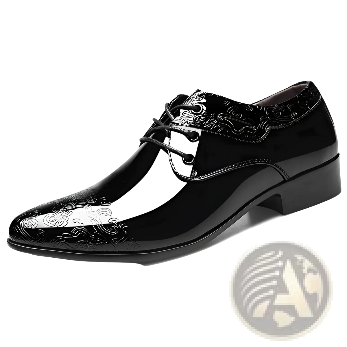 Embossed Patent Leather Men’s Formal Business Shoes