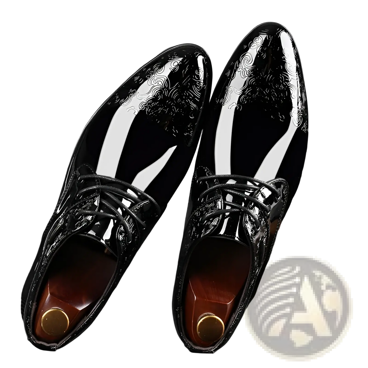 Embossed Patent Leather Men’s Formal Business Shoes